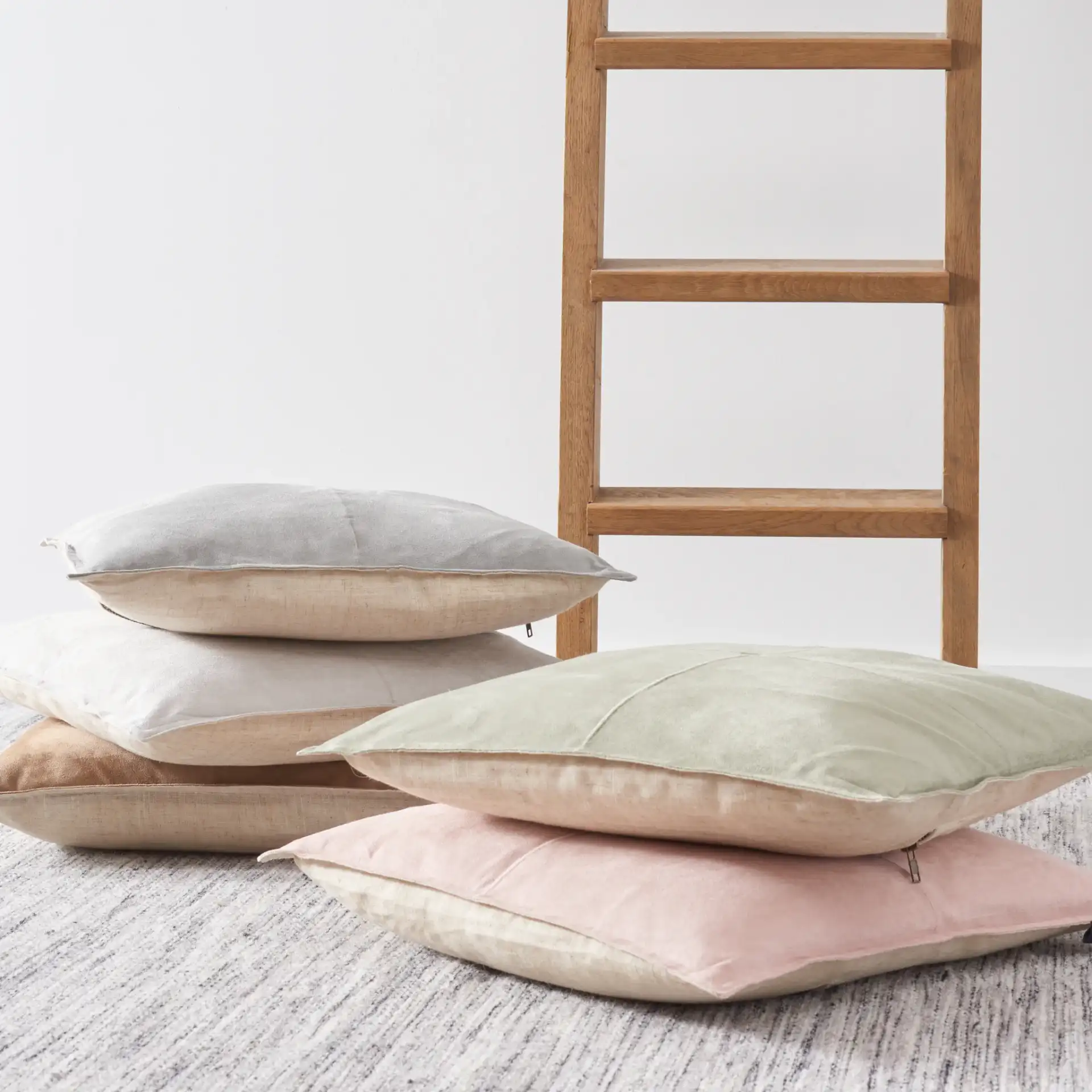 Karya Pillow in Camel, detail view