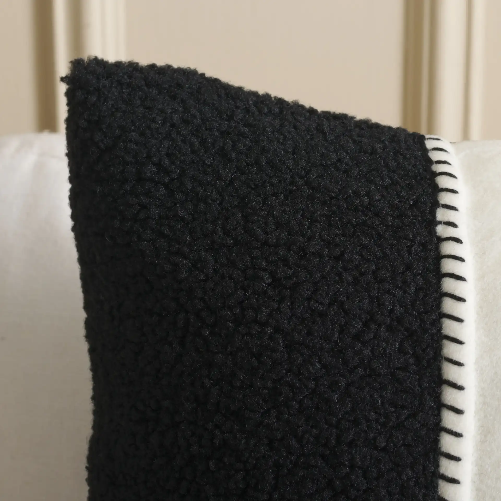 Camdyn Pillow in Camel / Ivory in a styled room