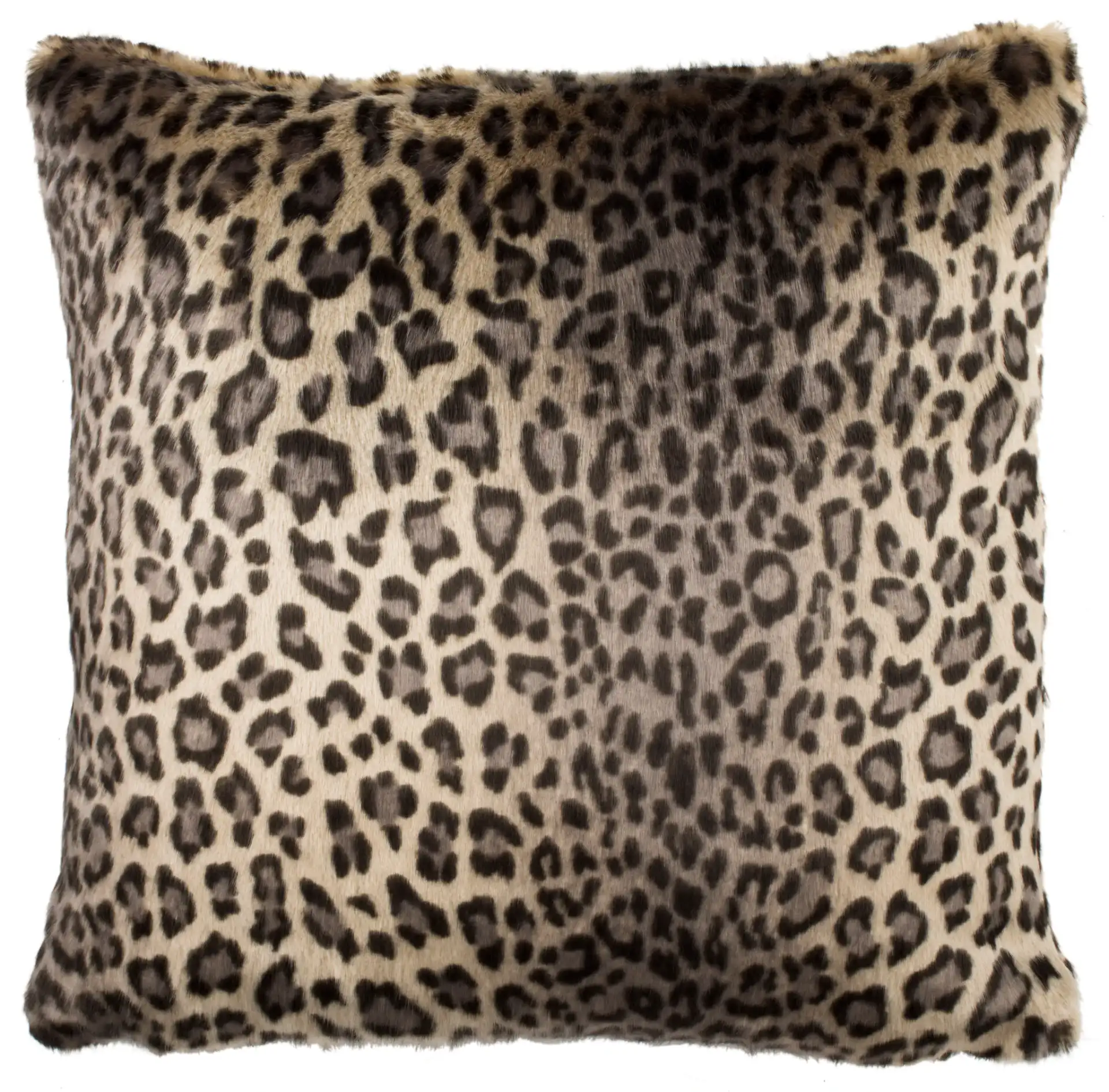 Faux Black Leopard Pillow in Leopard, detail view