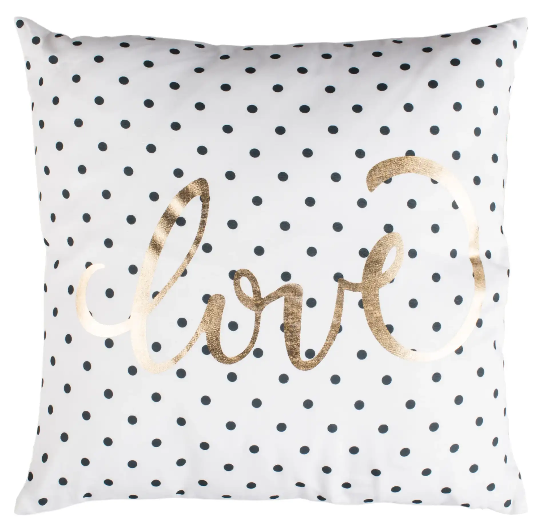 Spotted Love Pillow in Gold / Black / White