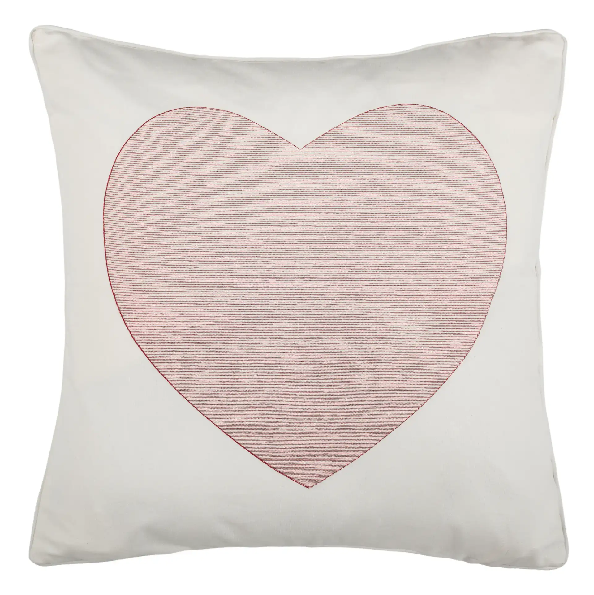 Avery Pillow in White / Red
