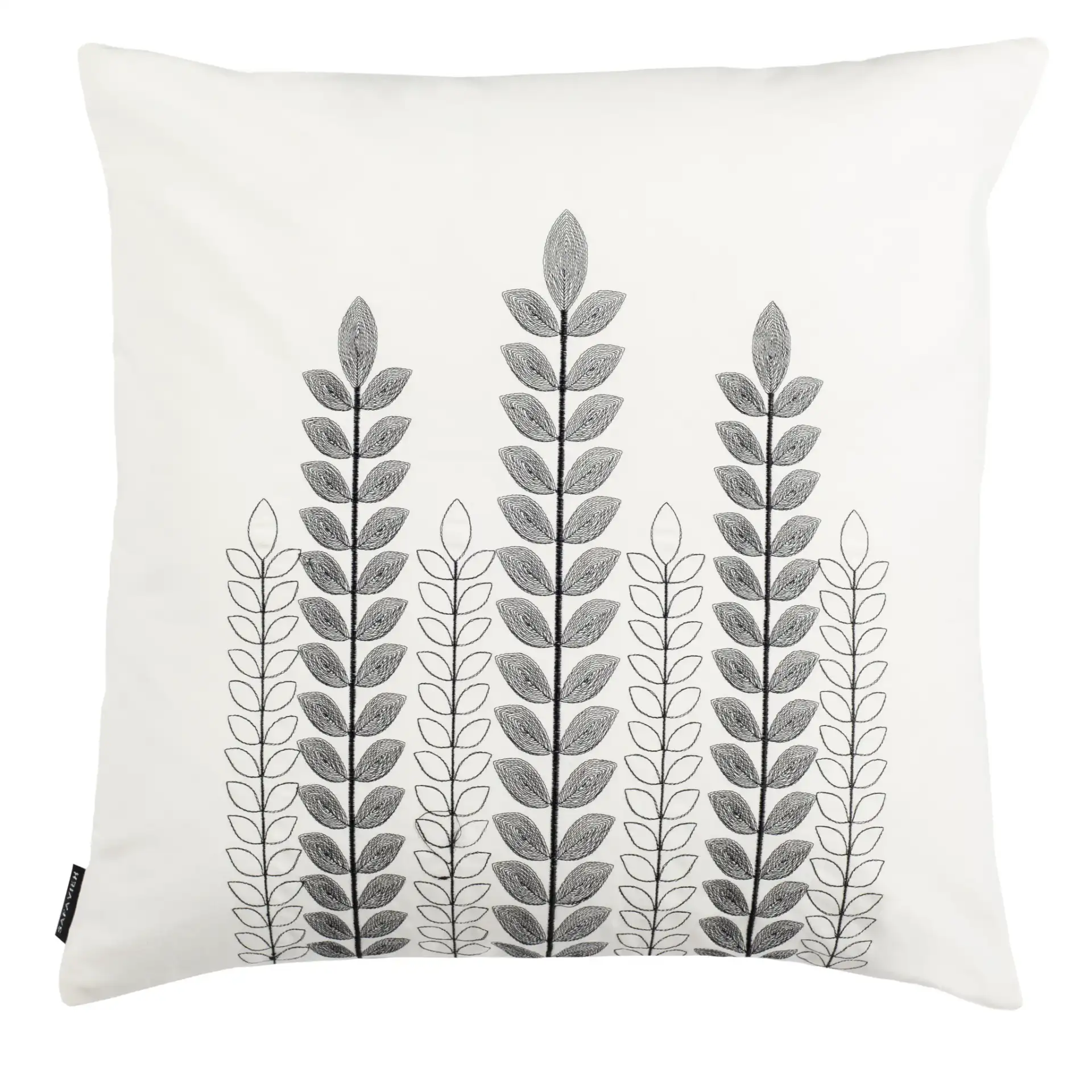 Valorie Vine Pillow in White / Gray