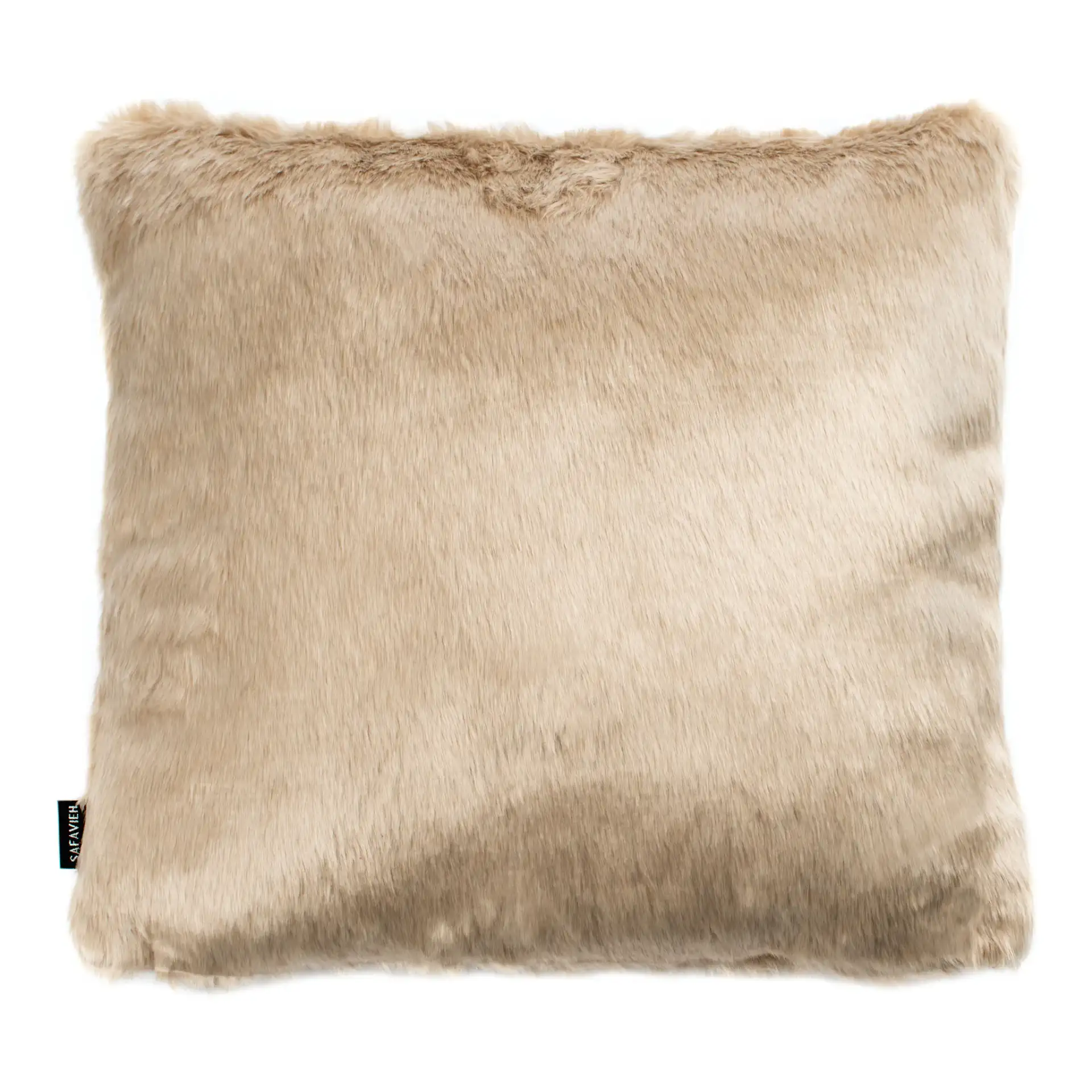 Adanna Fur Pillow in Brown, detail view