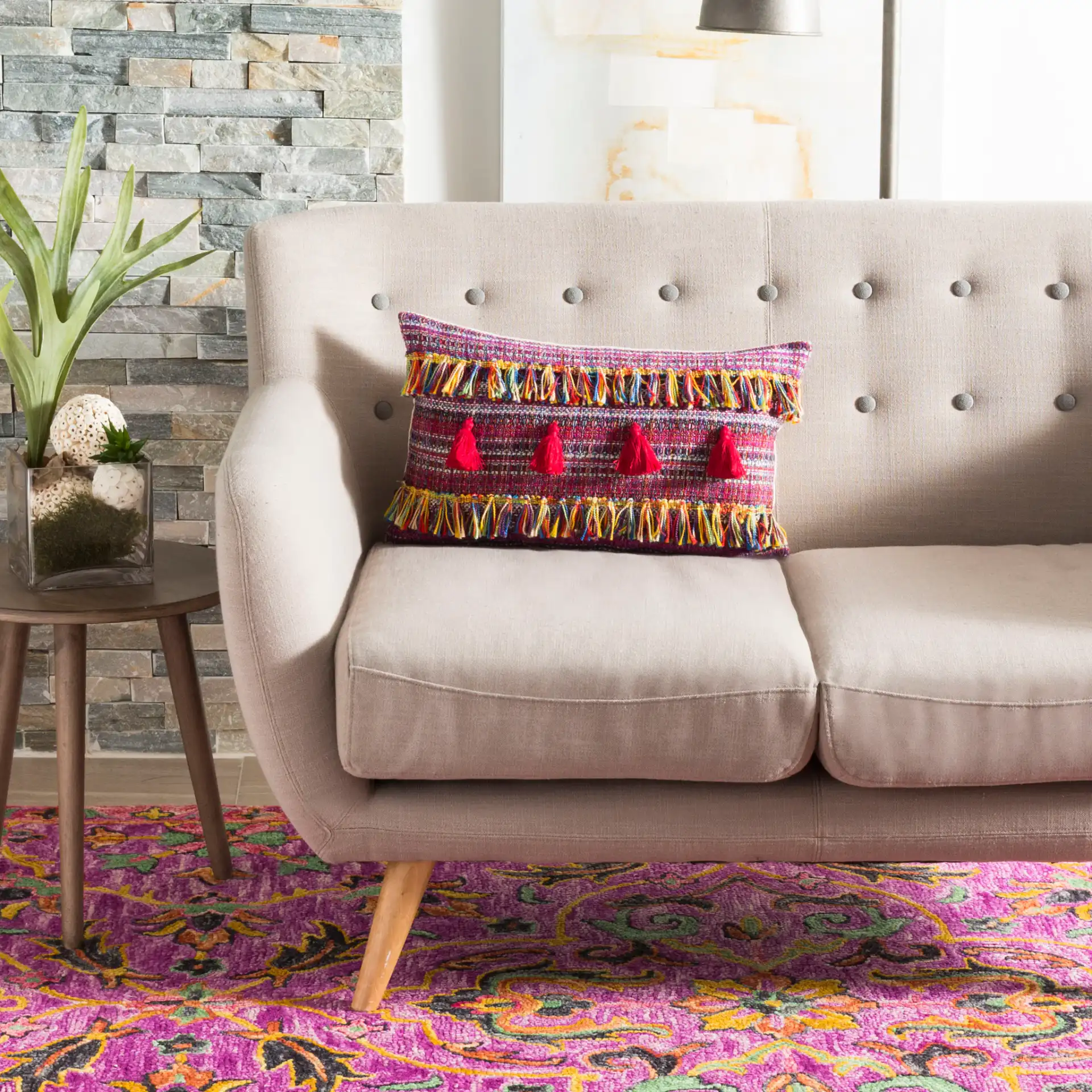 Nabbi Pillow in Multi in a styled room