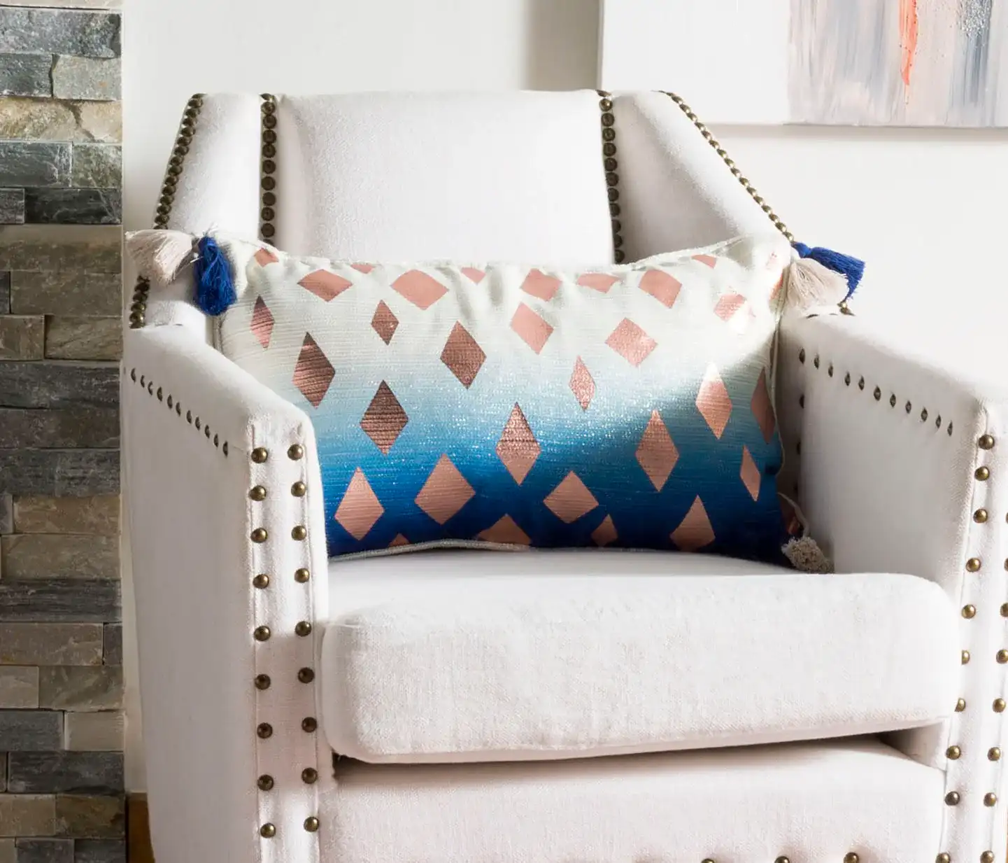 Roma Pillow in Multi, detail view