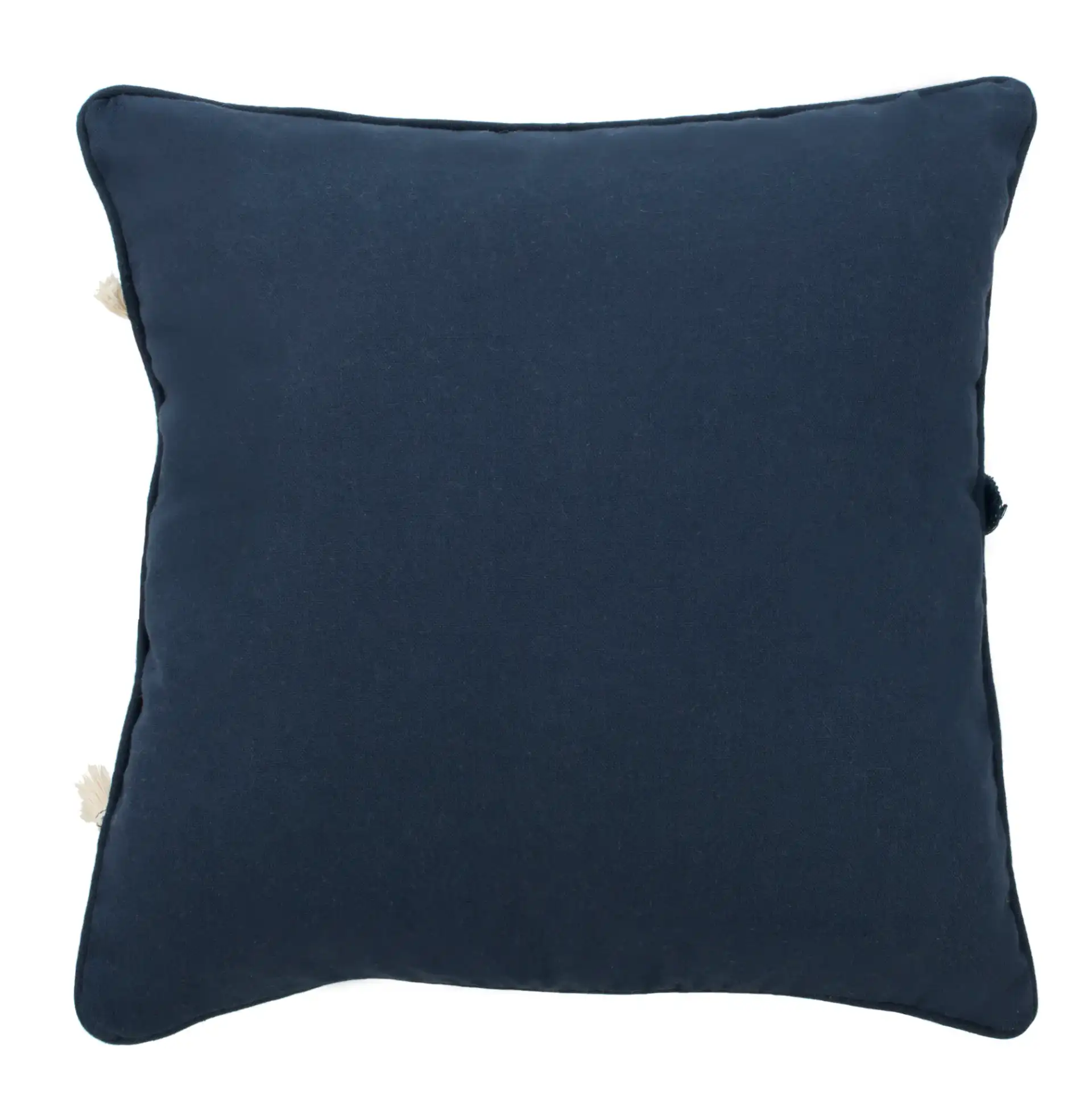 Enya Pillow in Cream / Navy, detail view