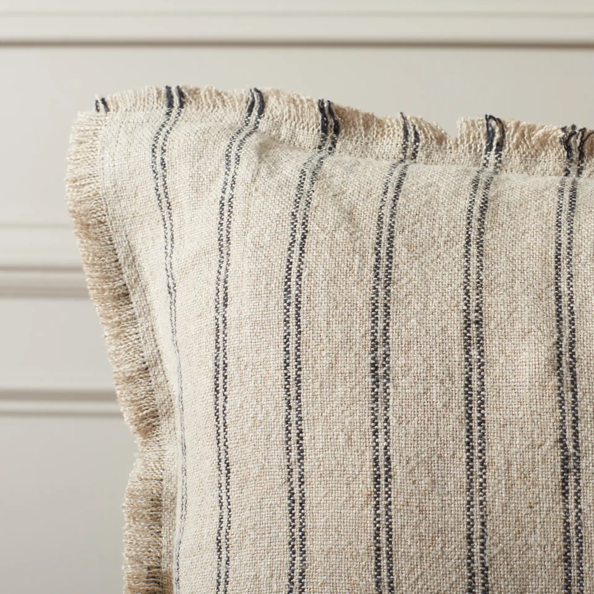 Arden 20X20 Pillow in Natural / Black in a styled room