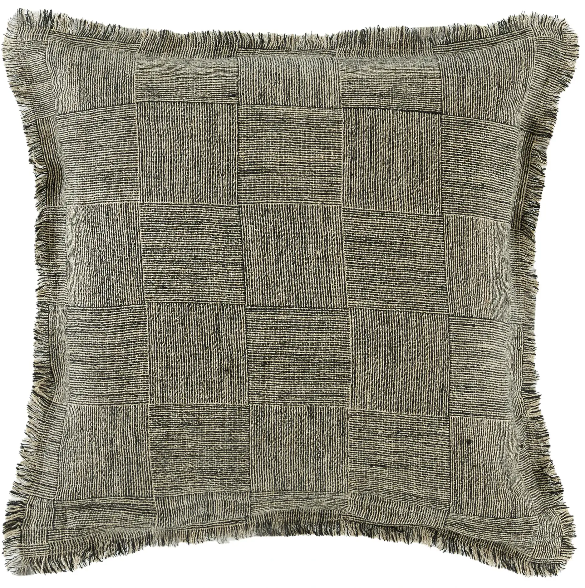 Terra 20X20 Pillow in Black / Natural, detail view