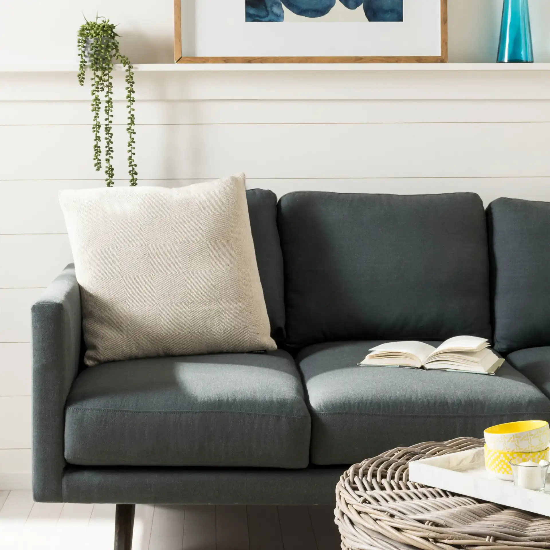 Darci Pillow in Natural in a styled room