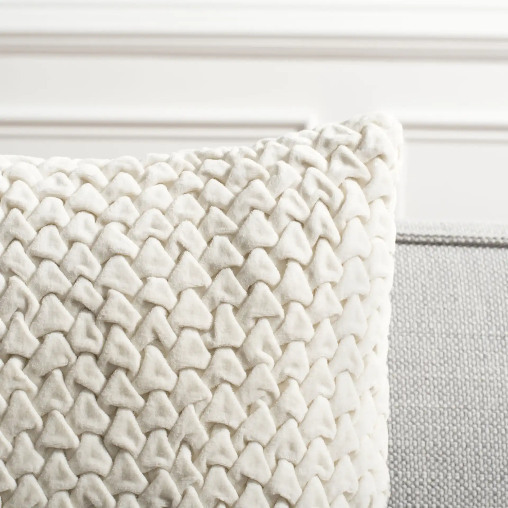 Abella Pillow in Cream in a styled room