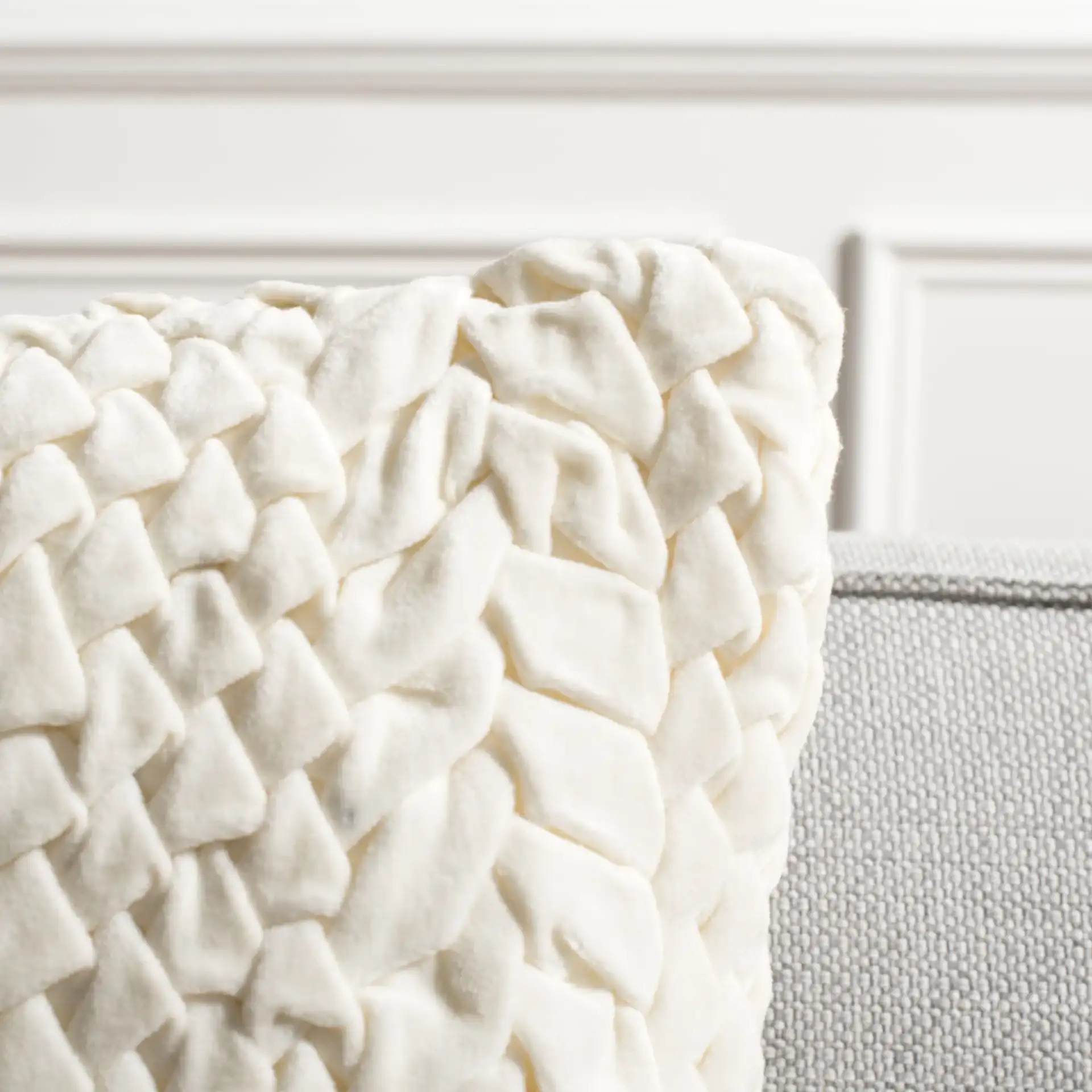 Barlett Pillow in Cream in a styled room