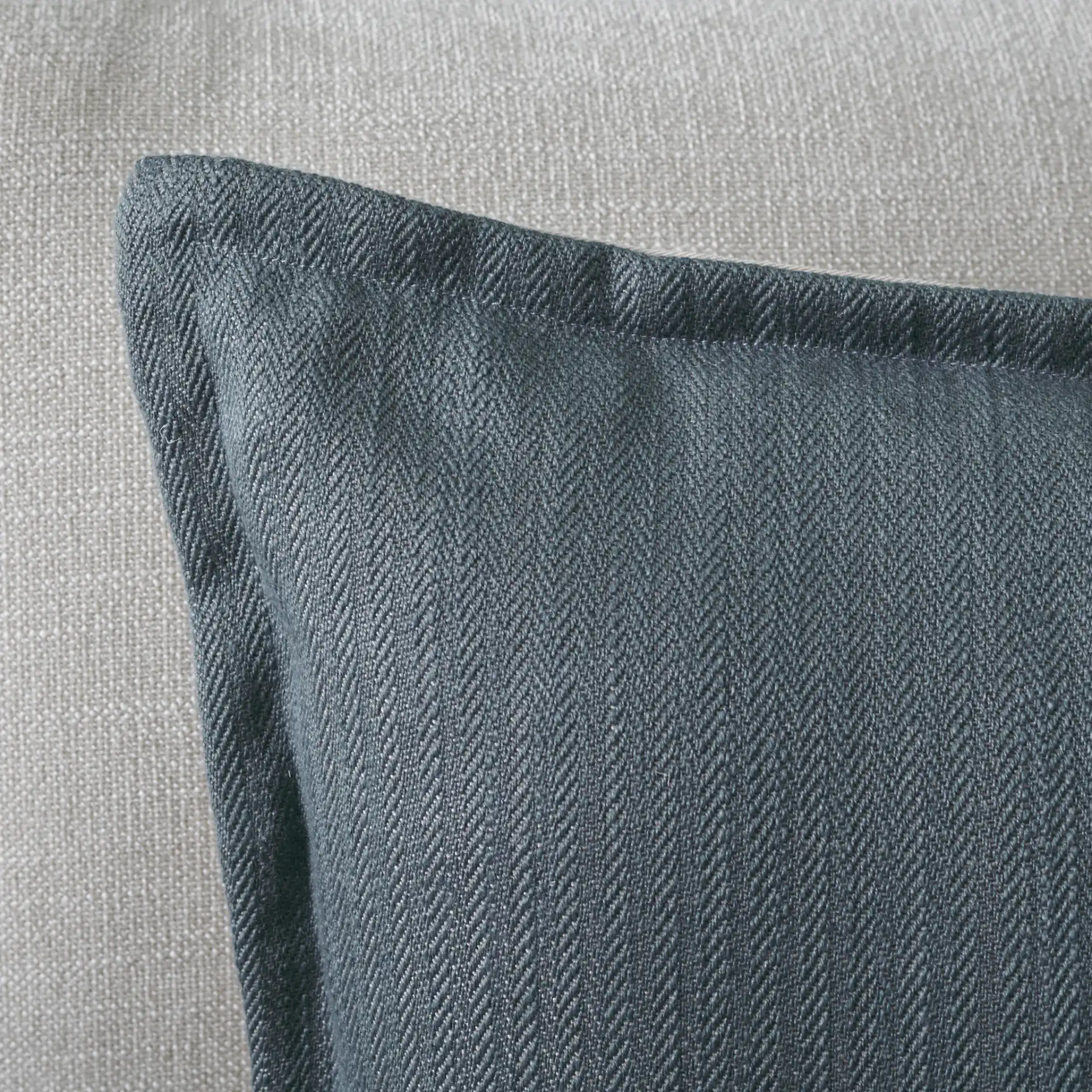 Evie Pillow in Blue in a styled room