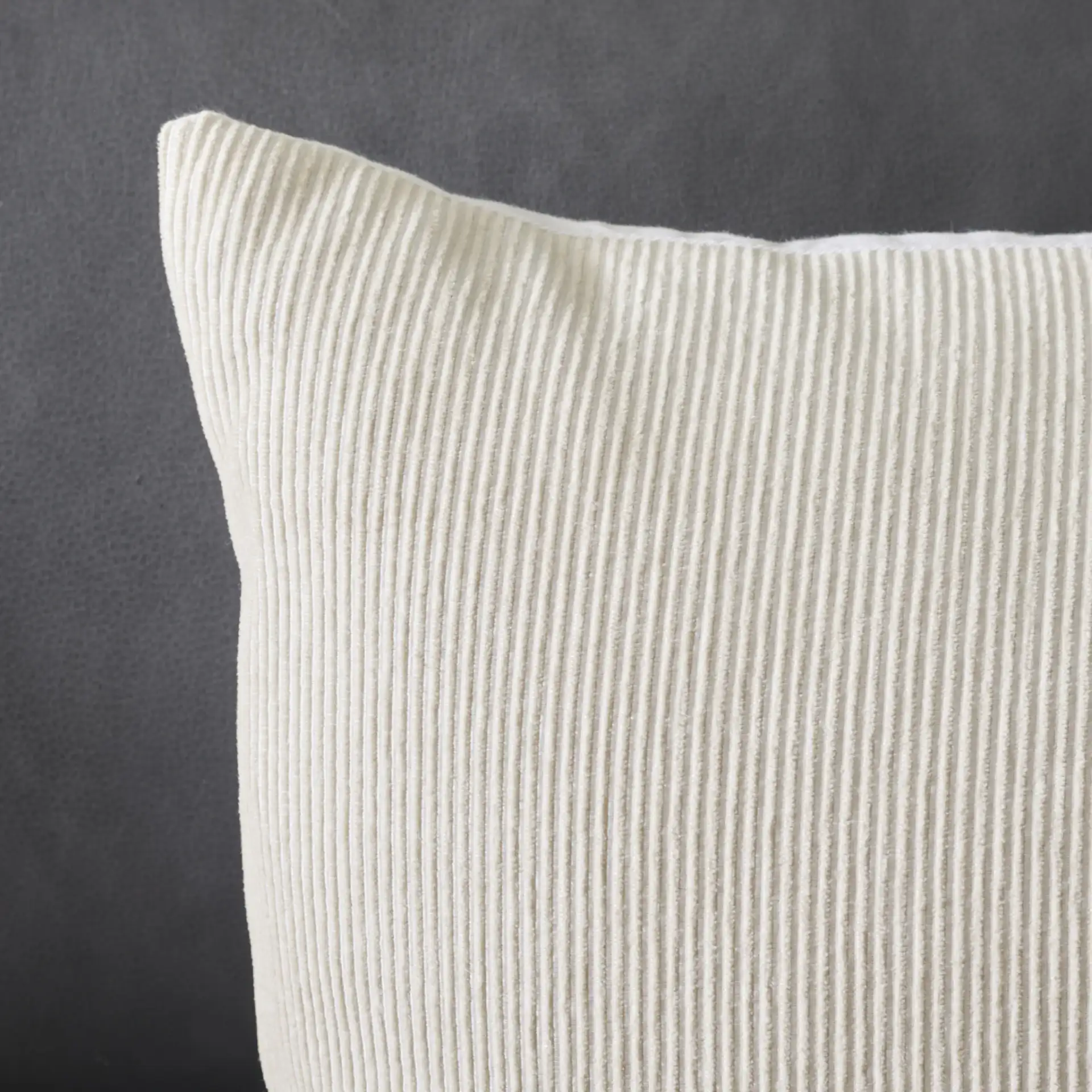 Airie Lumbar Pillow in Ivory in a styled room