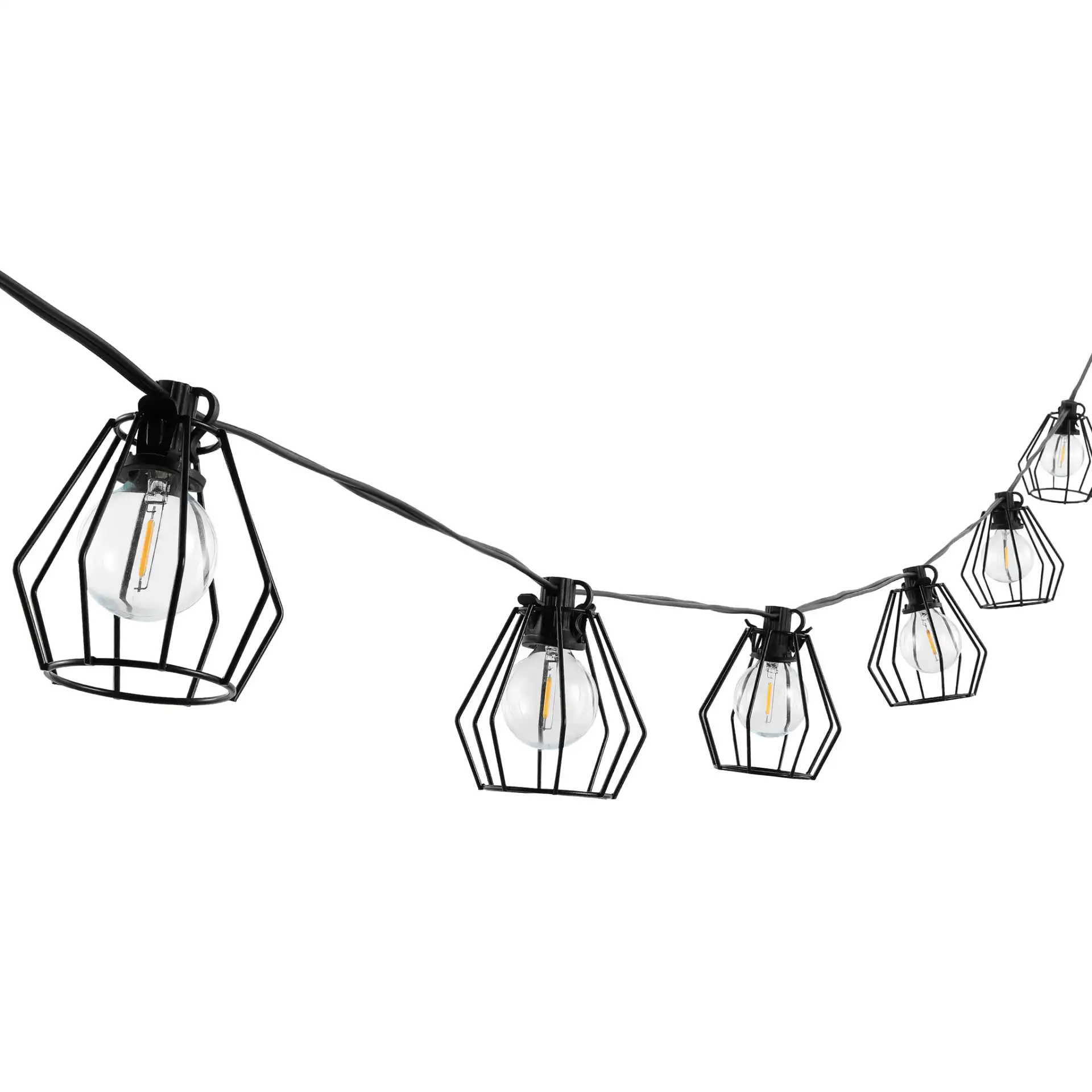 Bowne Led Outdoor String Light in Black, detail view
