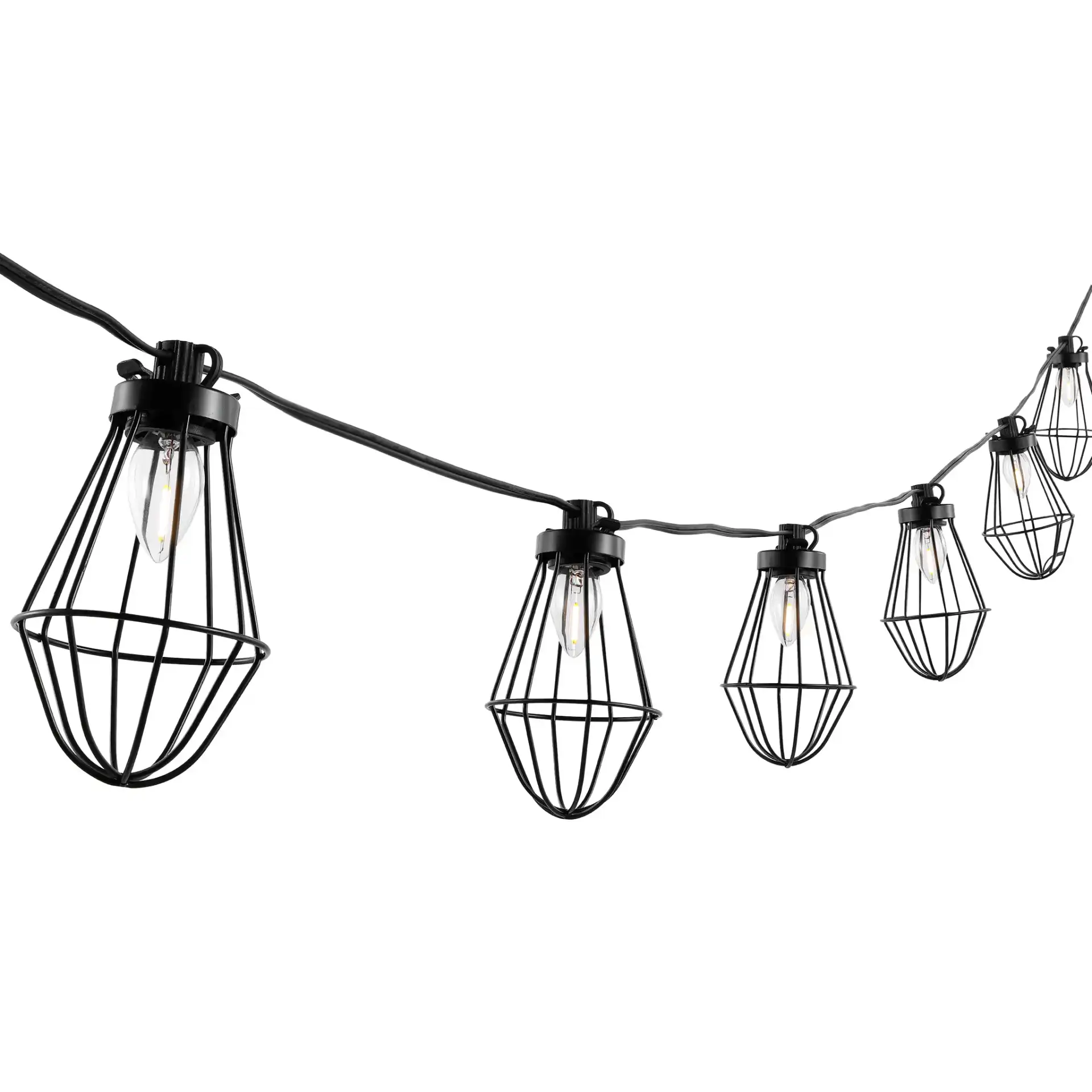 Ellina Led Outdoor String Light in Black