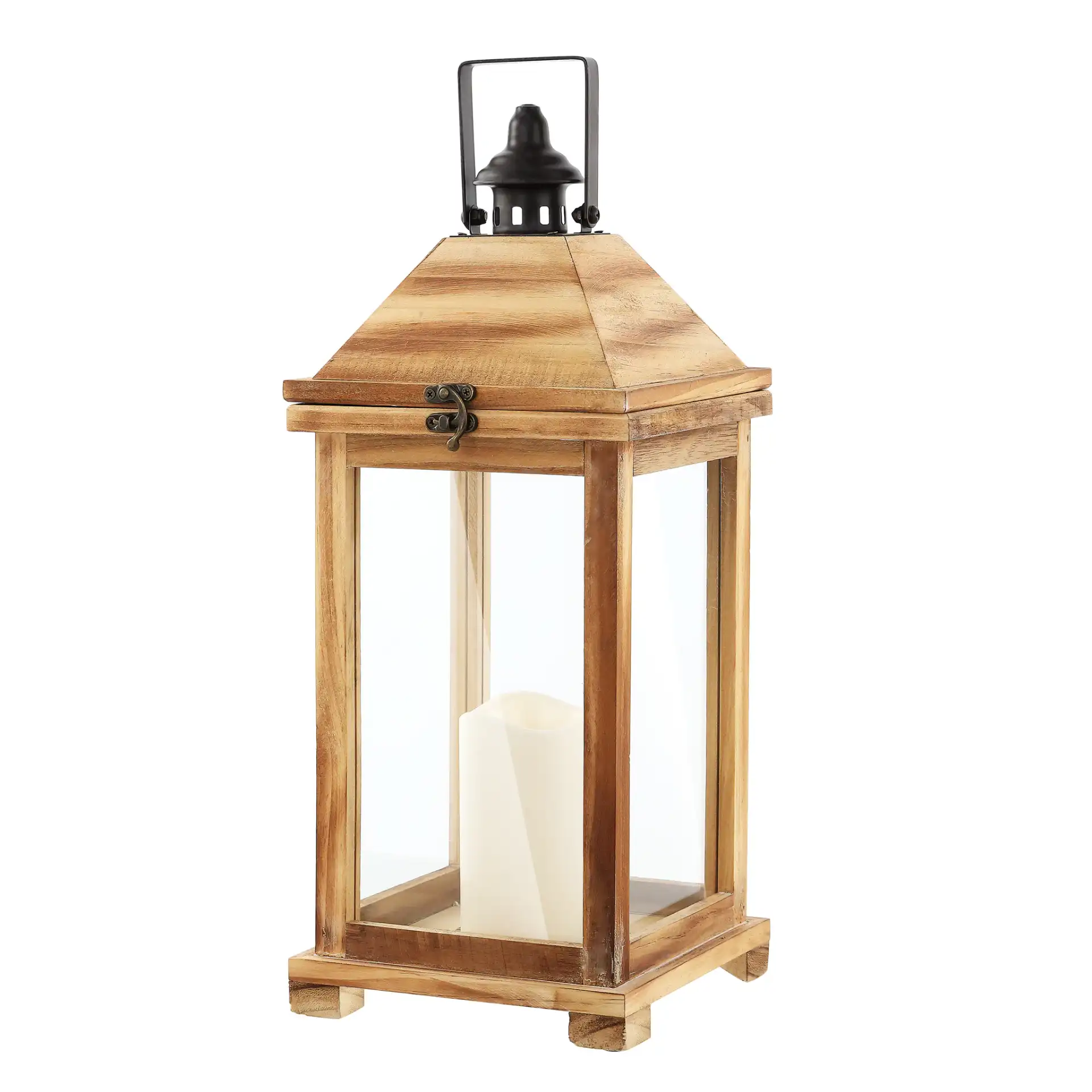 Elida Outdoor Lantern in Brown, detail view