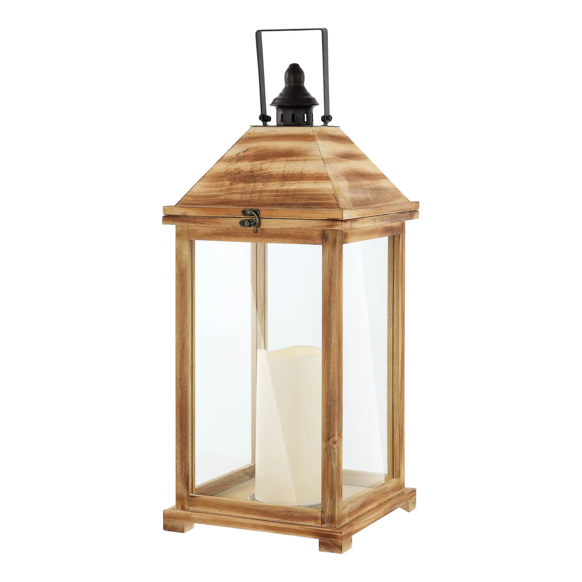 Elida Outdoor Lantern in Brown, detail view