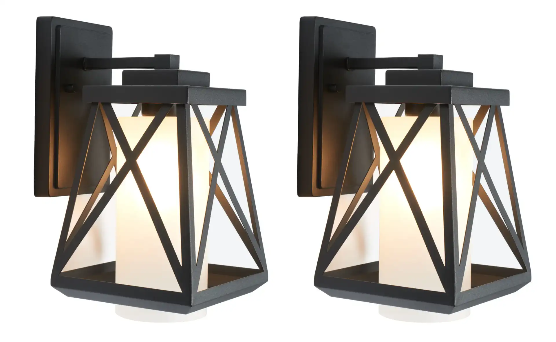 Braith Outdoor Wall Sconce (Set of 2) in Black