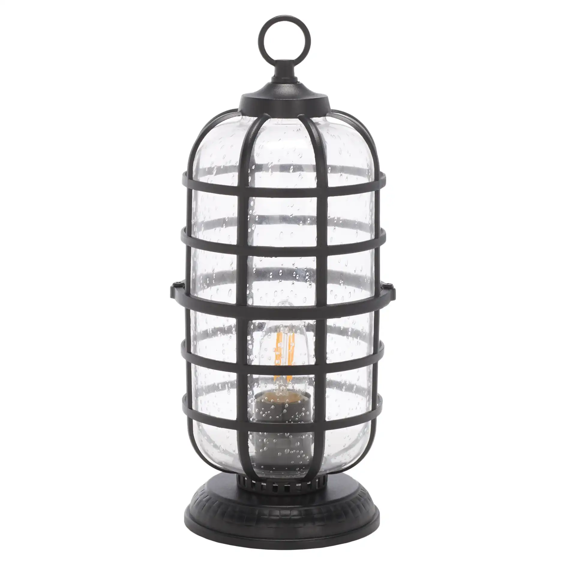 Rigel Outdoor Table Lamp in Black, detail view