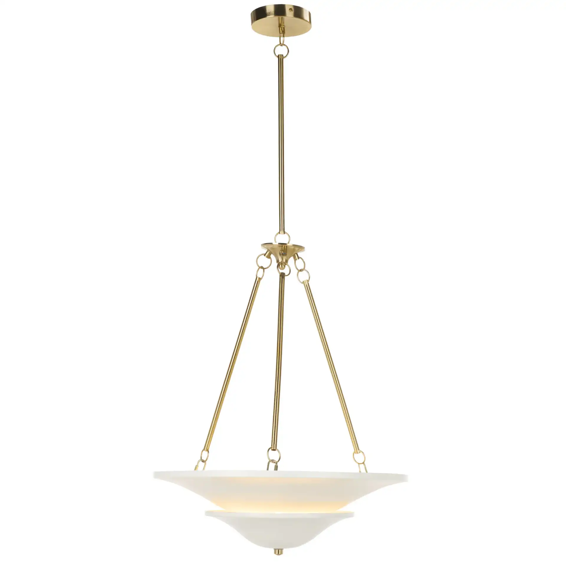 Roy Metal Pendant in White / Gold