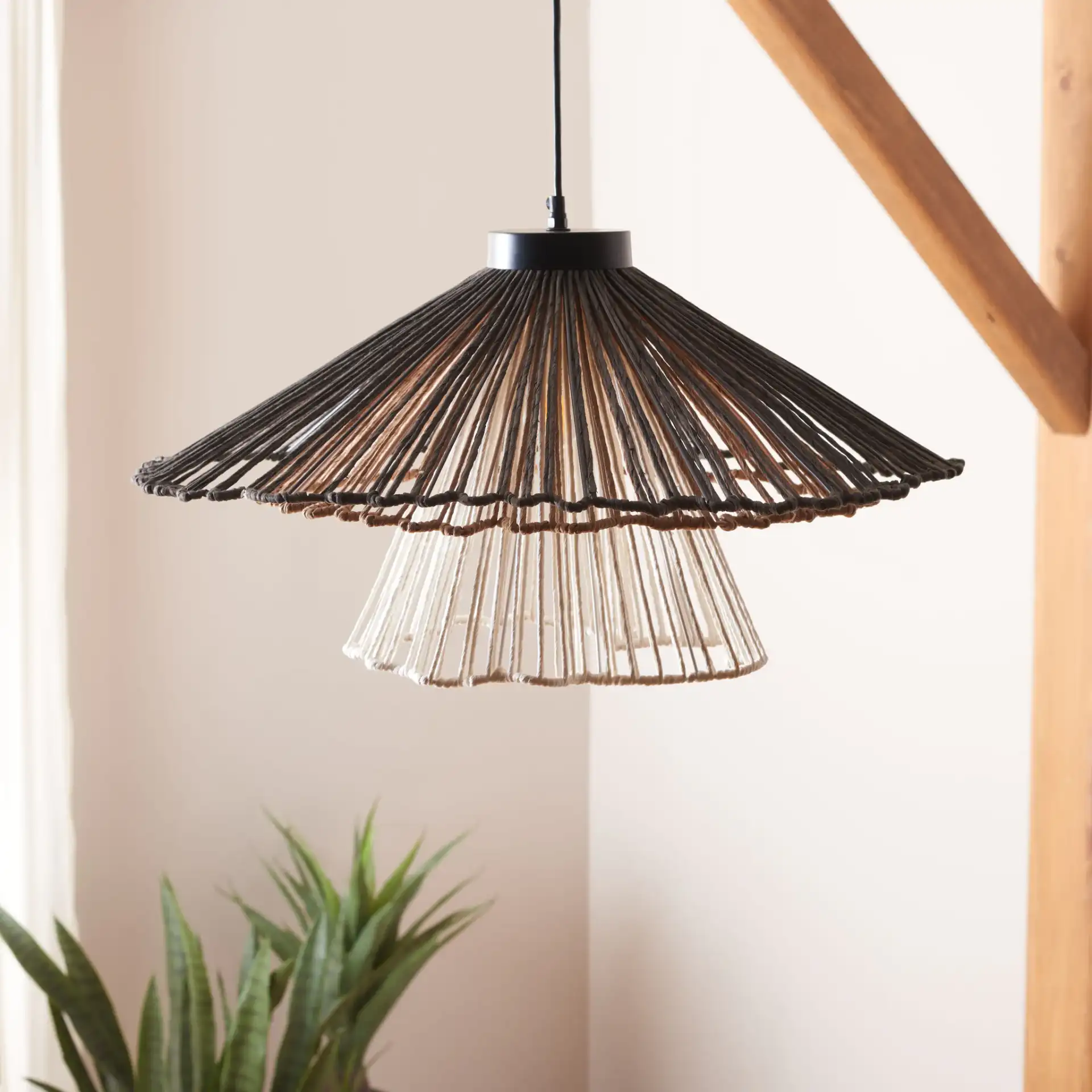 Gavi Pendant in Multicolor in a styled room