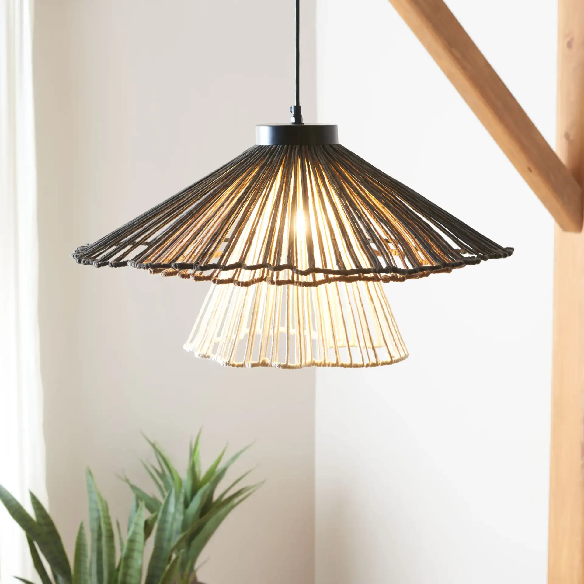 Gavi Pendant in Multicolor in a styled room