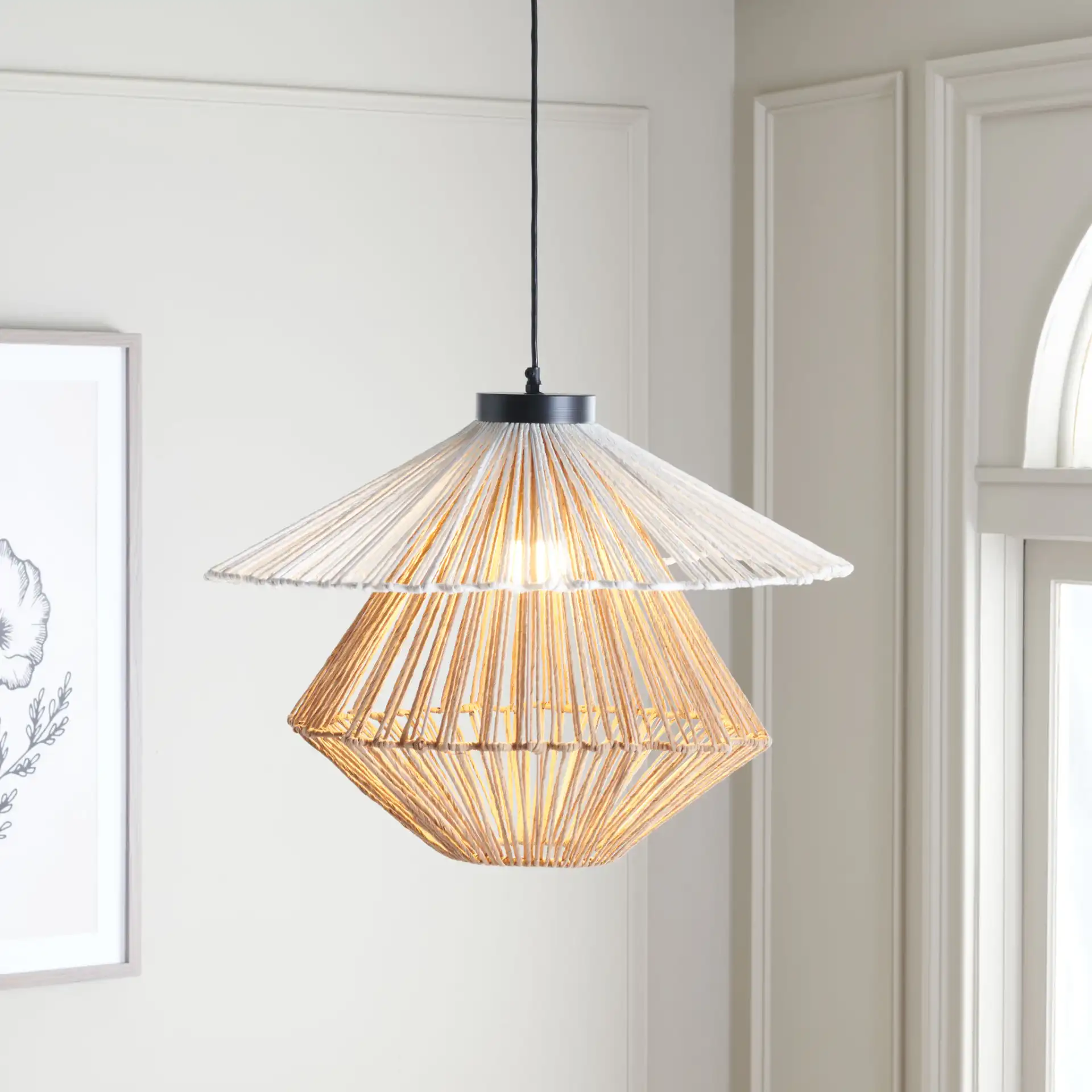 Gaia Pendant in Multicolor in a styled room