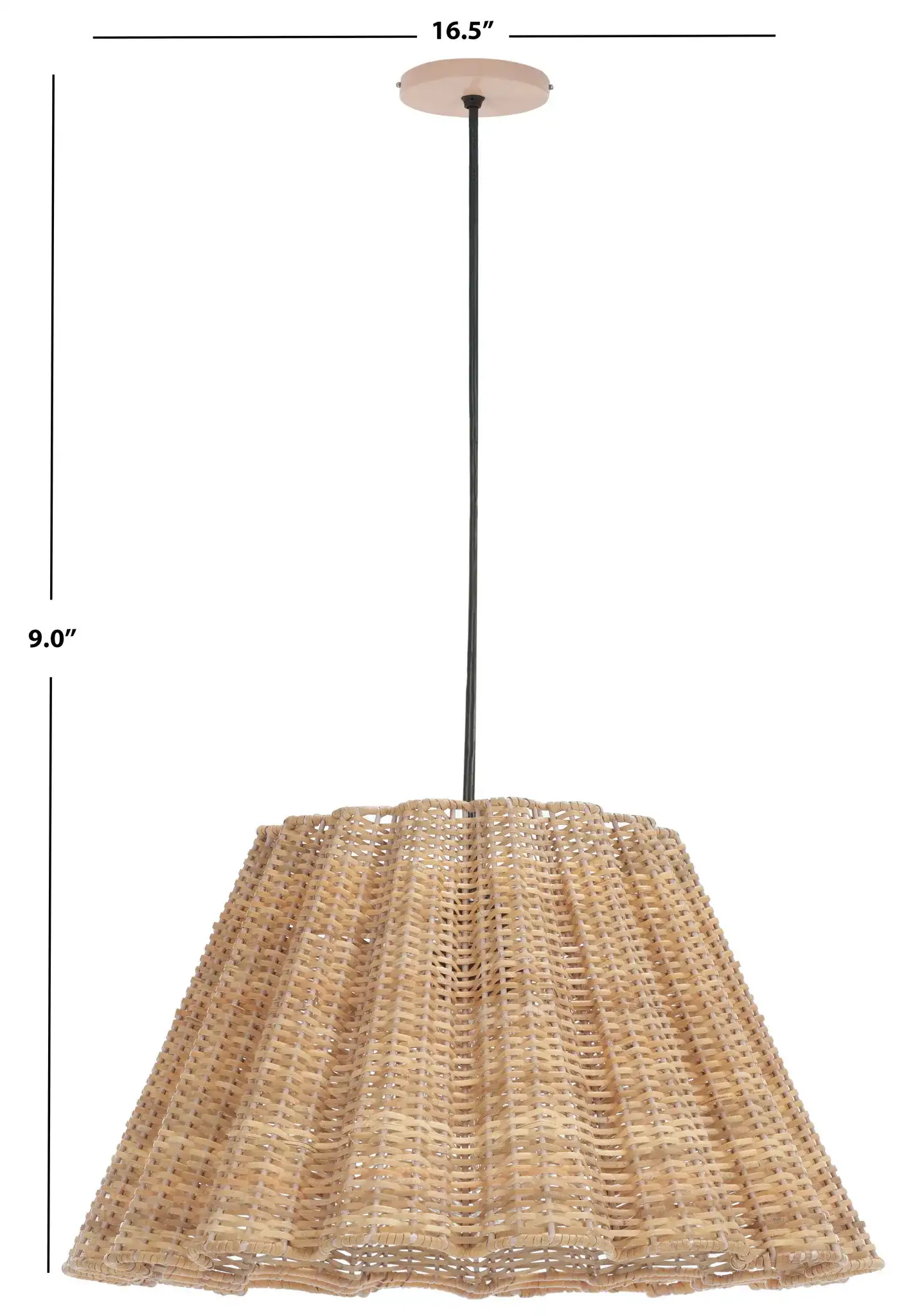 Luca Pendant in Natural, detail view
