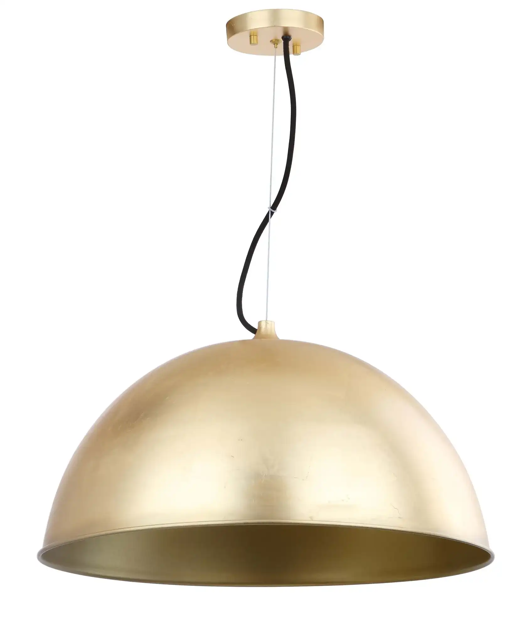 Archer Dome Pendant in Gold Leaf, detail view