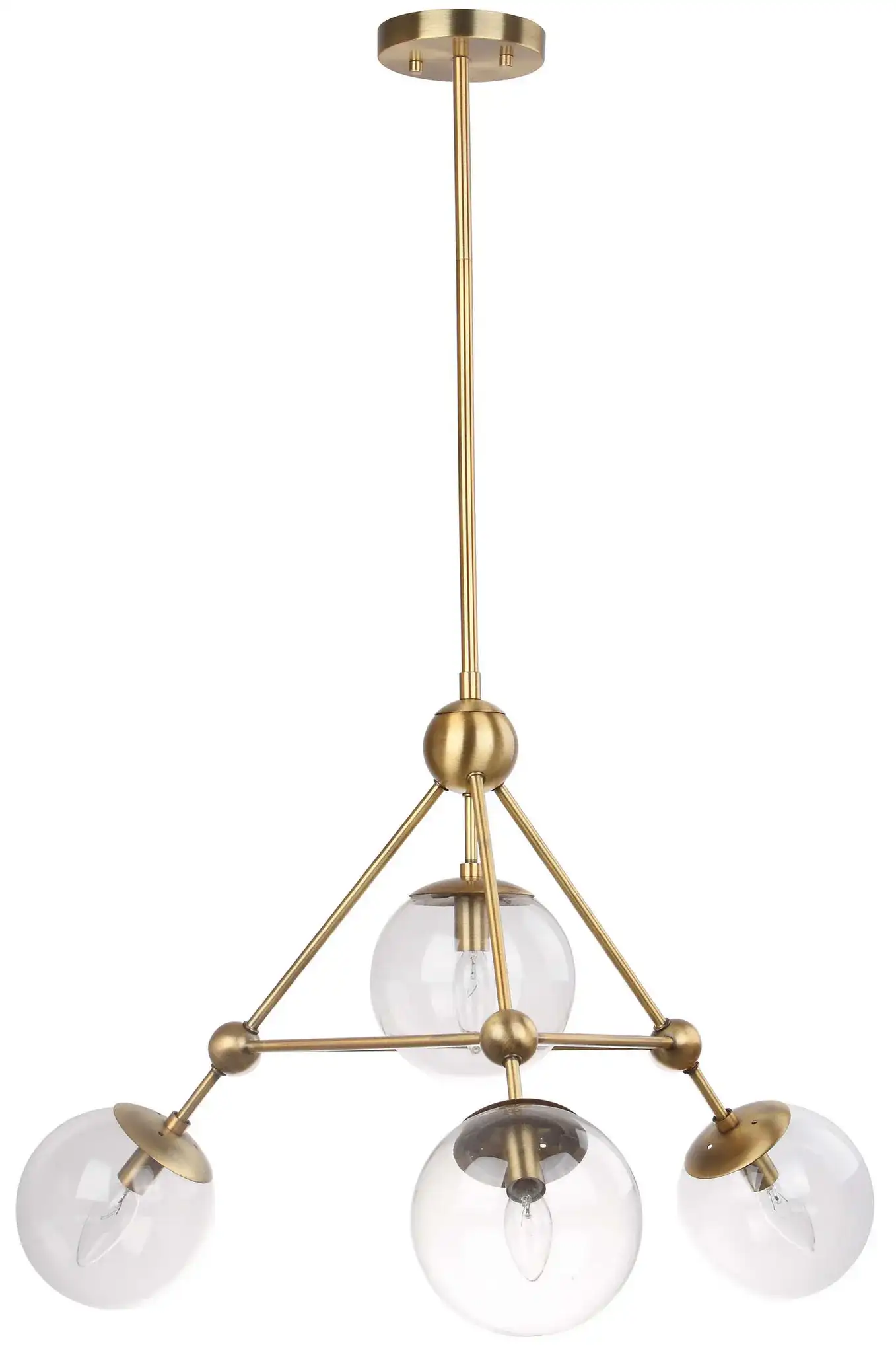 Bain Four-Light Pendant in Bronze, detail view