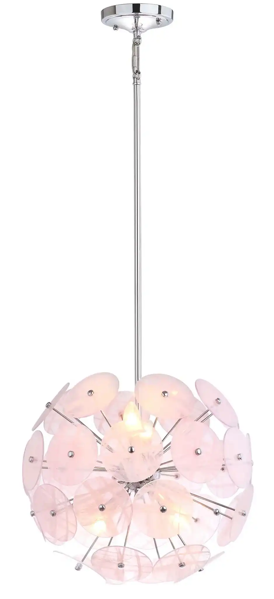 Montana Five-Light Pendant in Silver / White