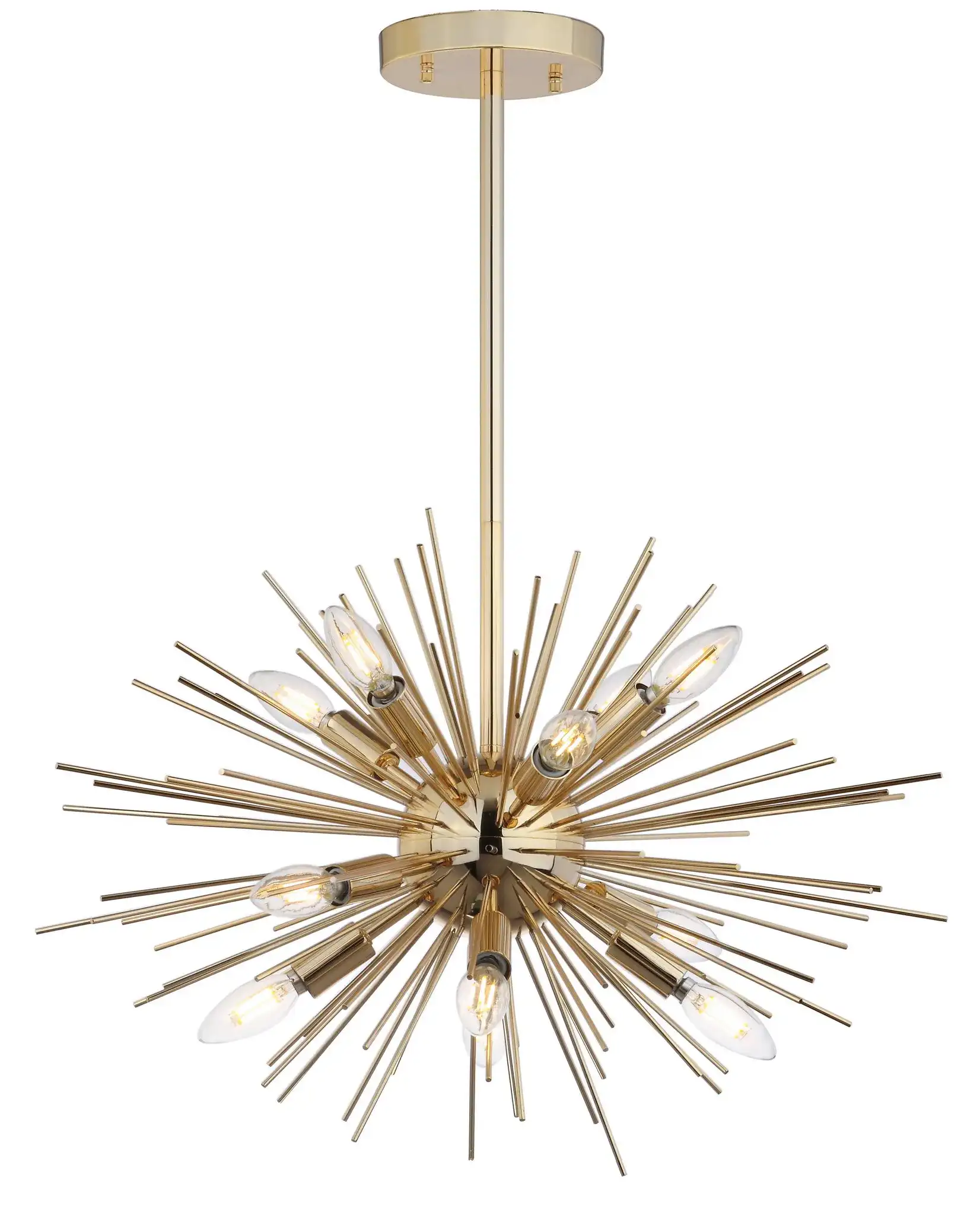 Zadie Twelve-Light Pendant in Gold