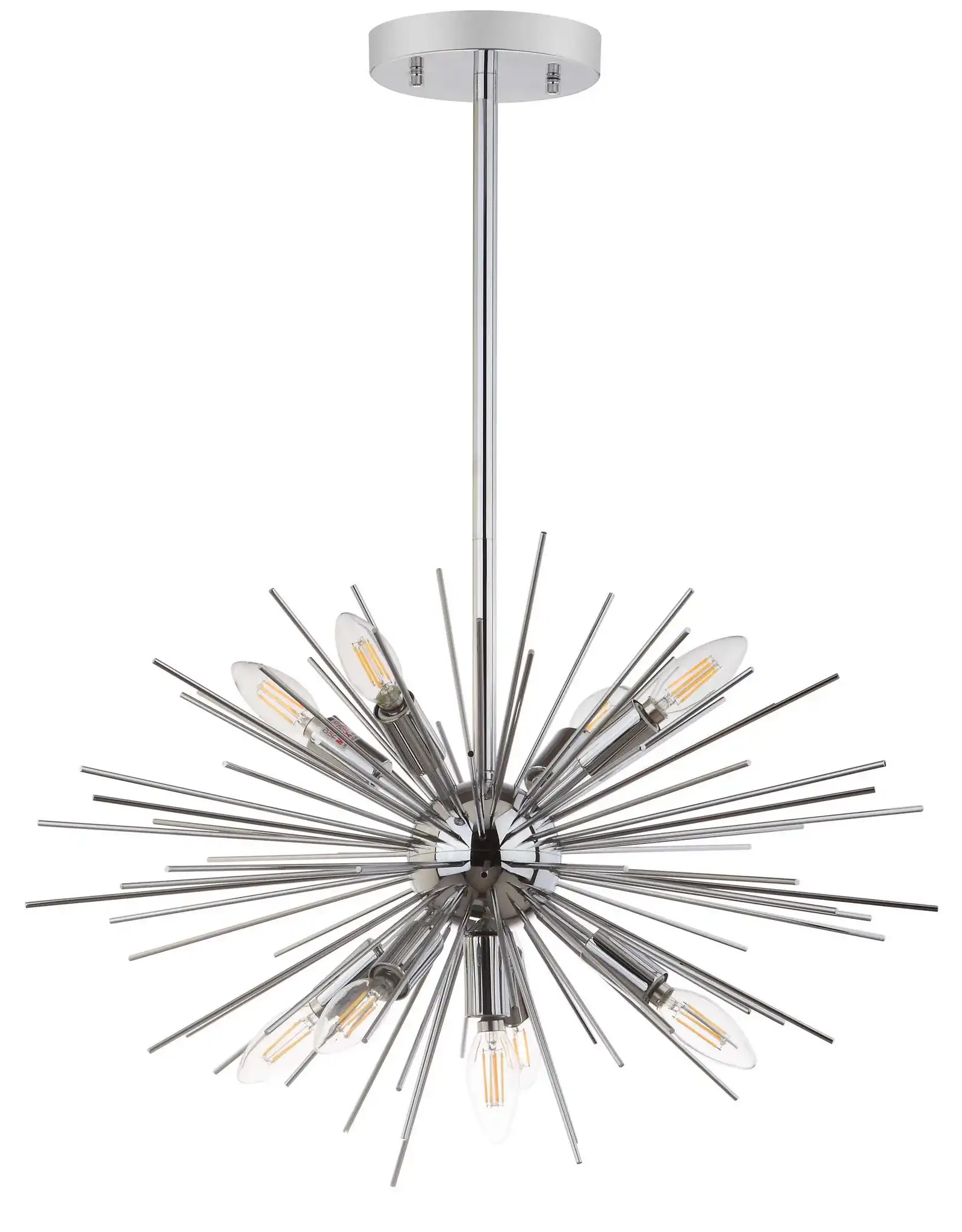 Willa Nine-Light Pendant in Charcoal, detail view