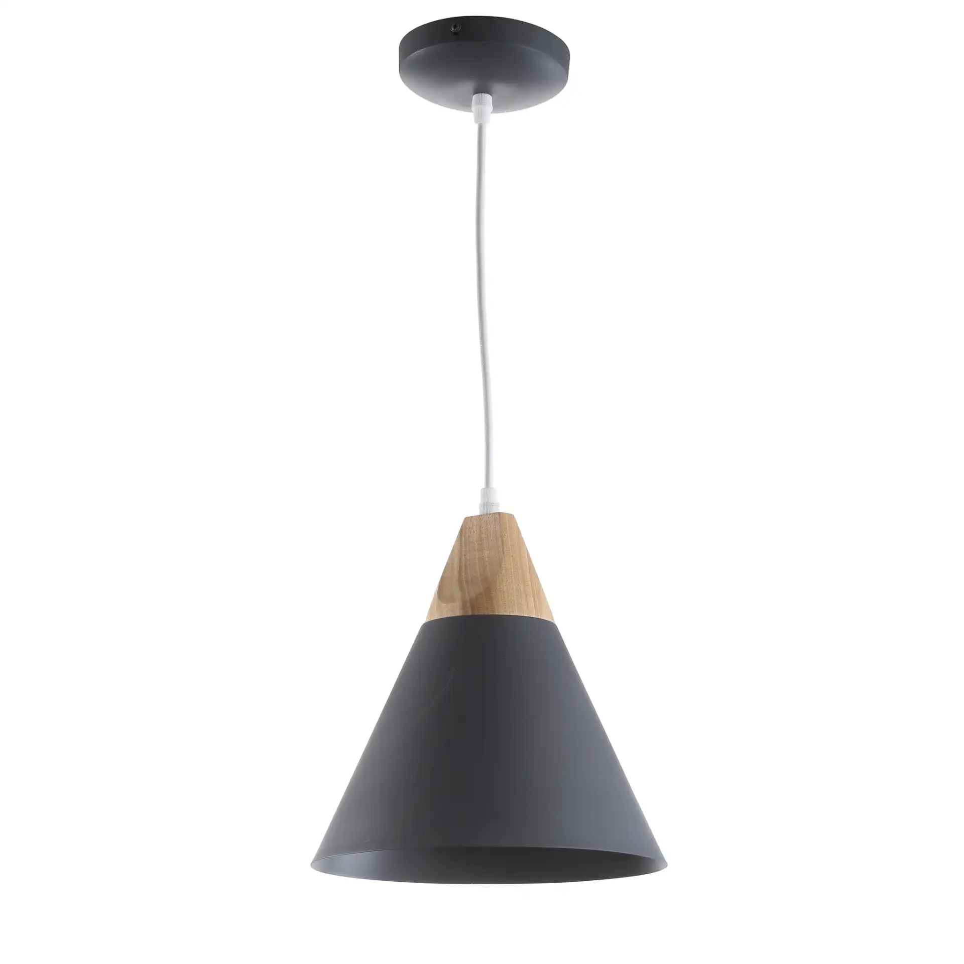Cila Pendant in Gray, detail view