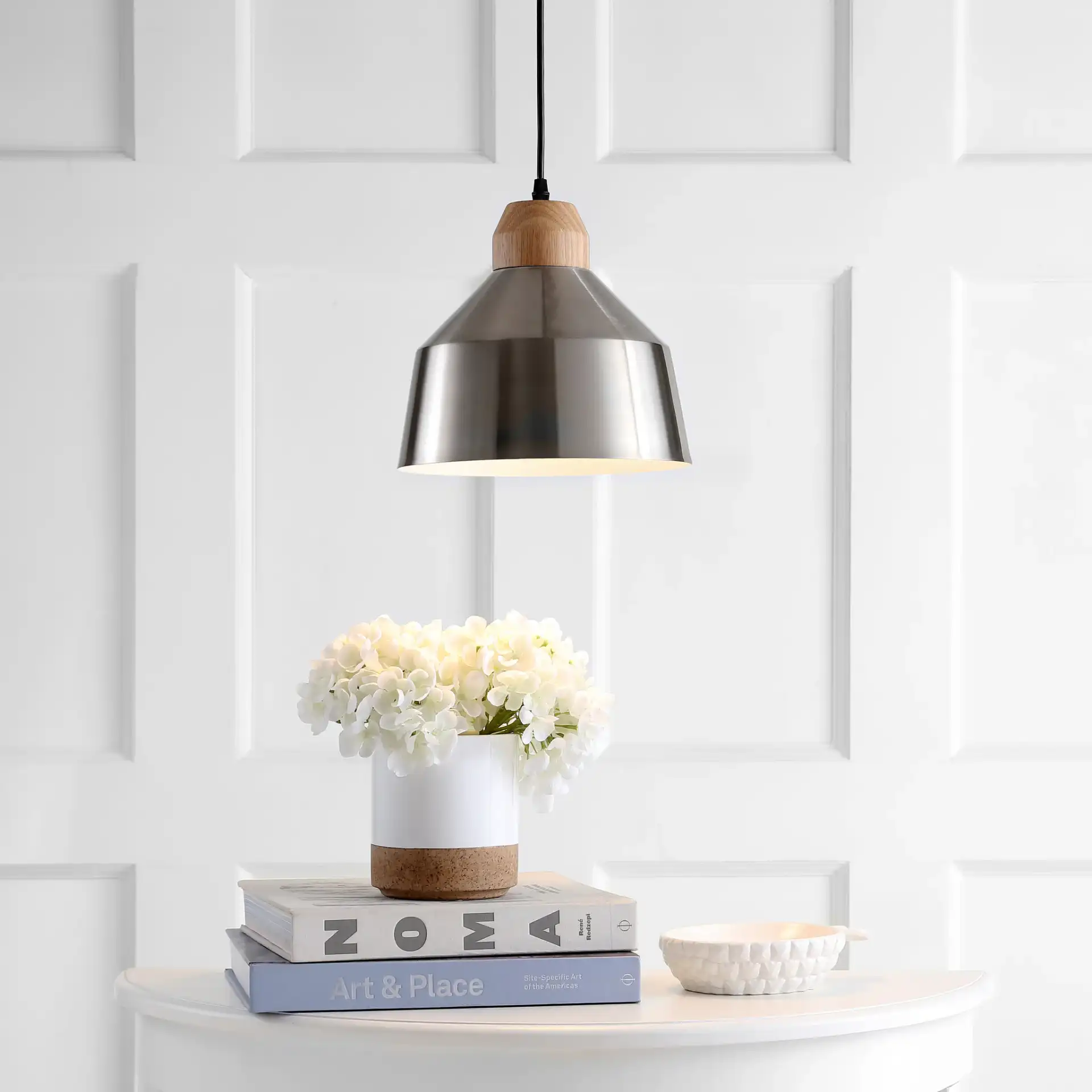 Dajana Pendant in Gold in a styled room