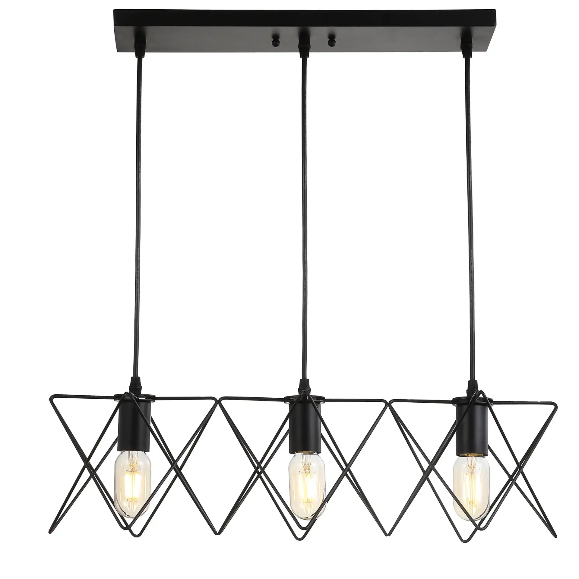 Pernille Three-Light Pendant in Black