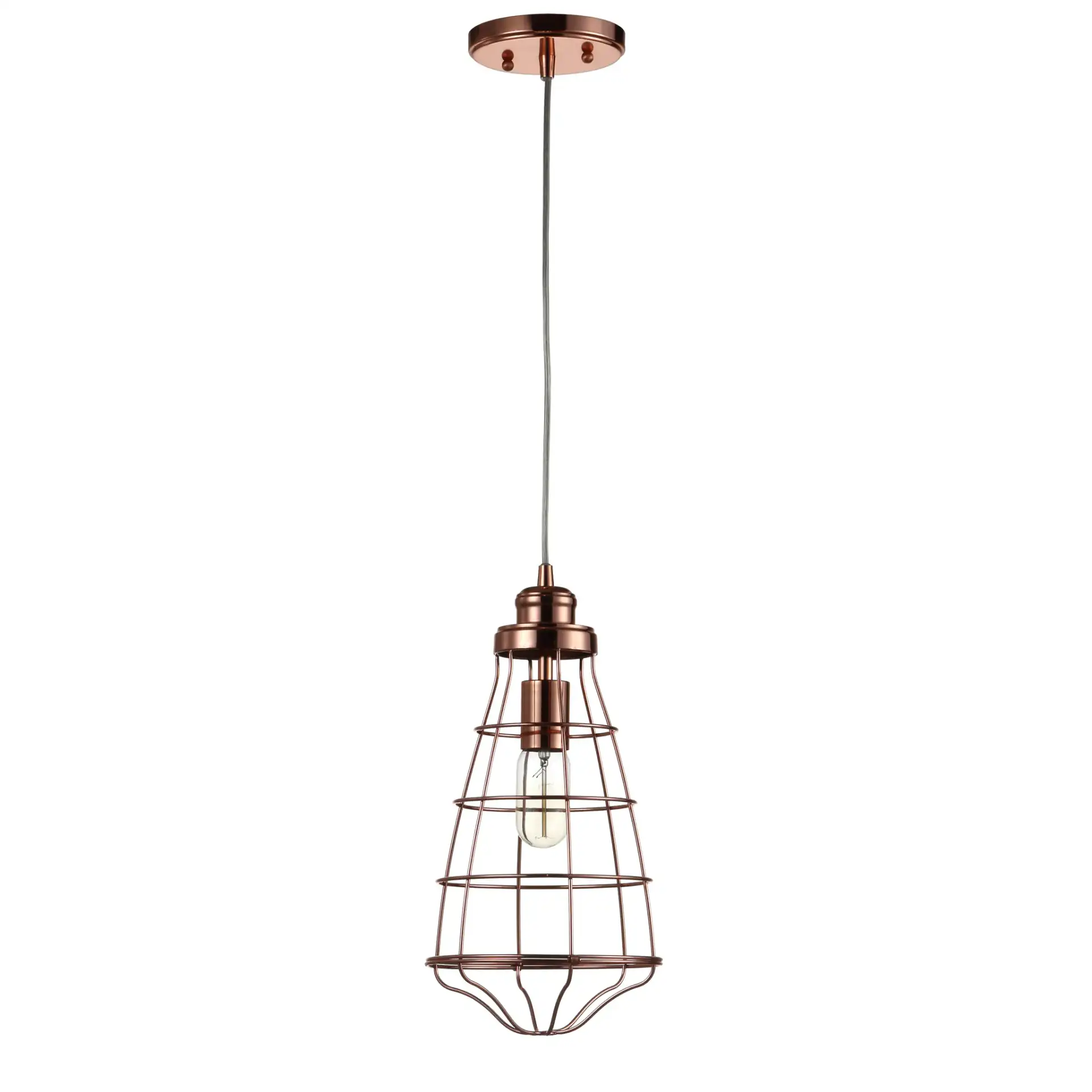 Henni Pendant in Copper, detail view