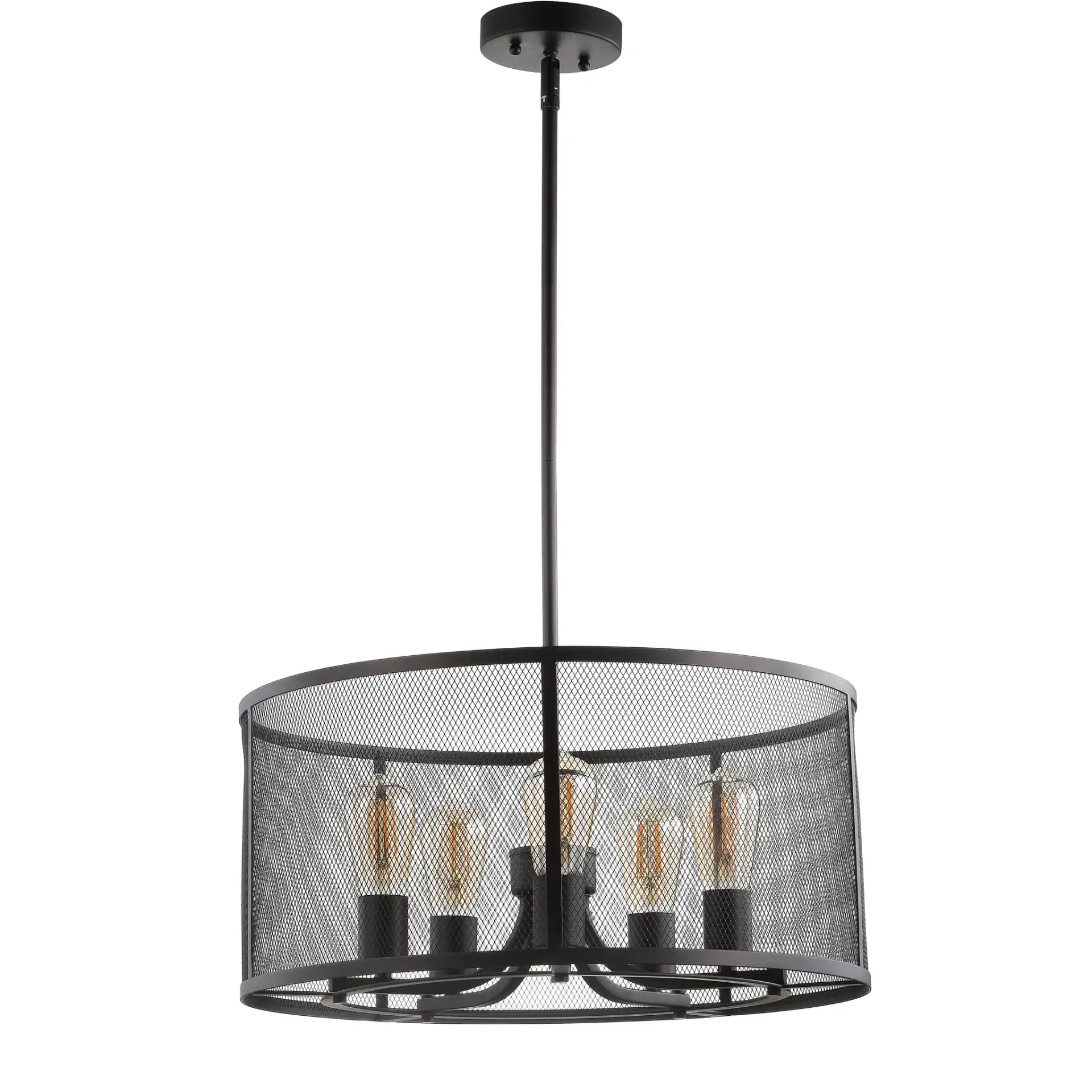 Kane Five-Light Pendant in Brass, detail view