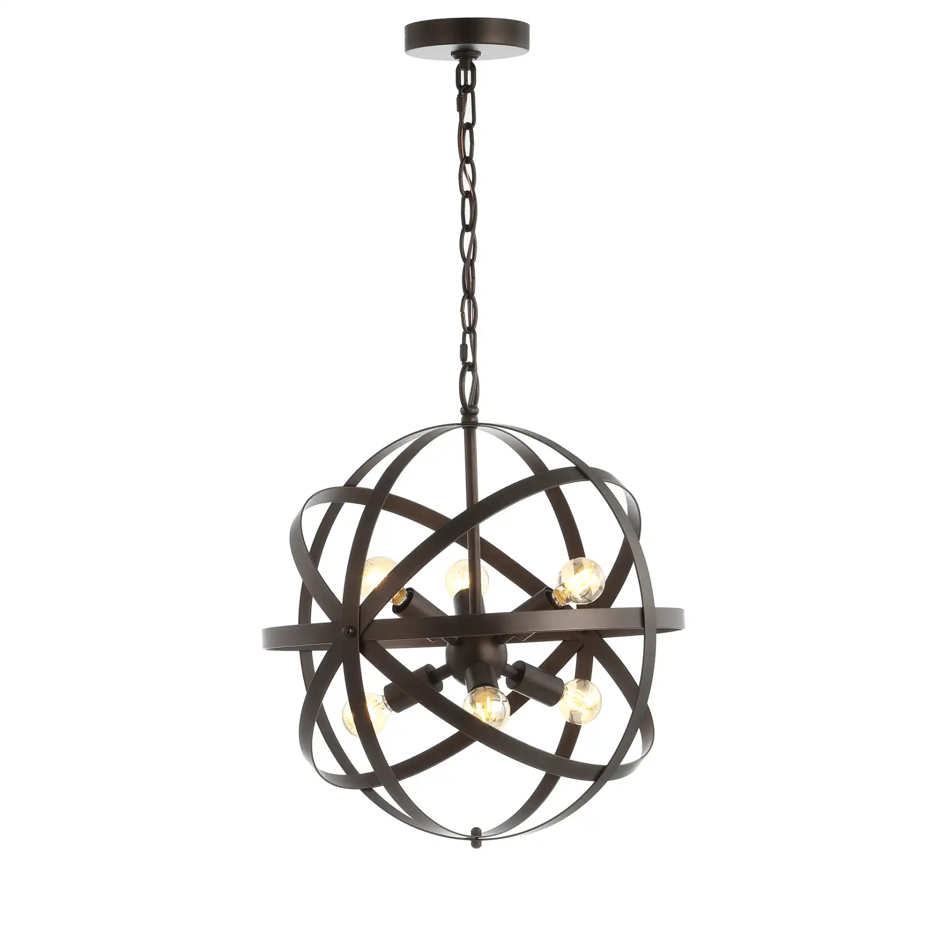 Brycen Six-Light Pendant in Brass