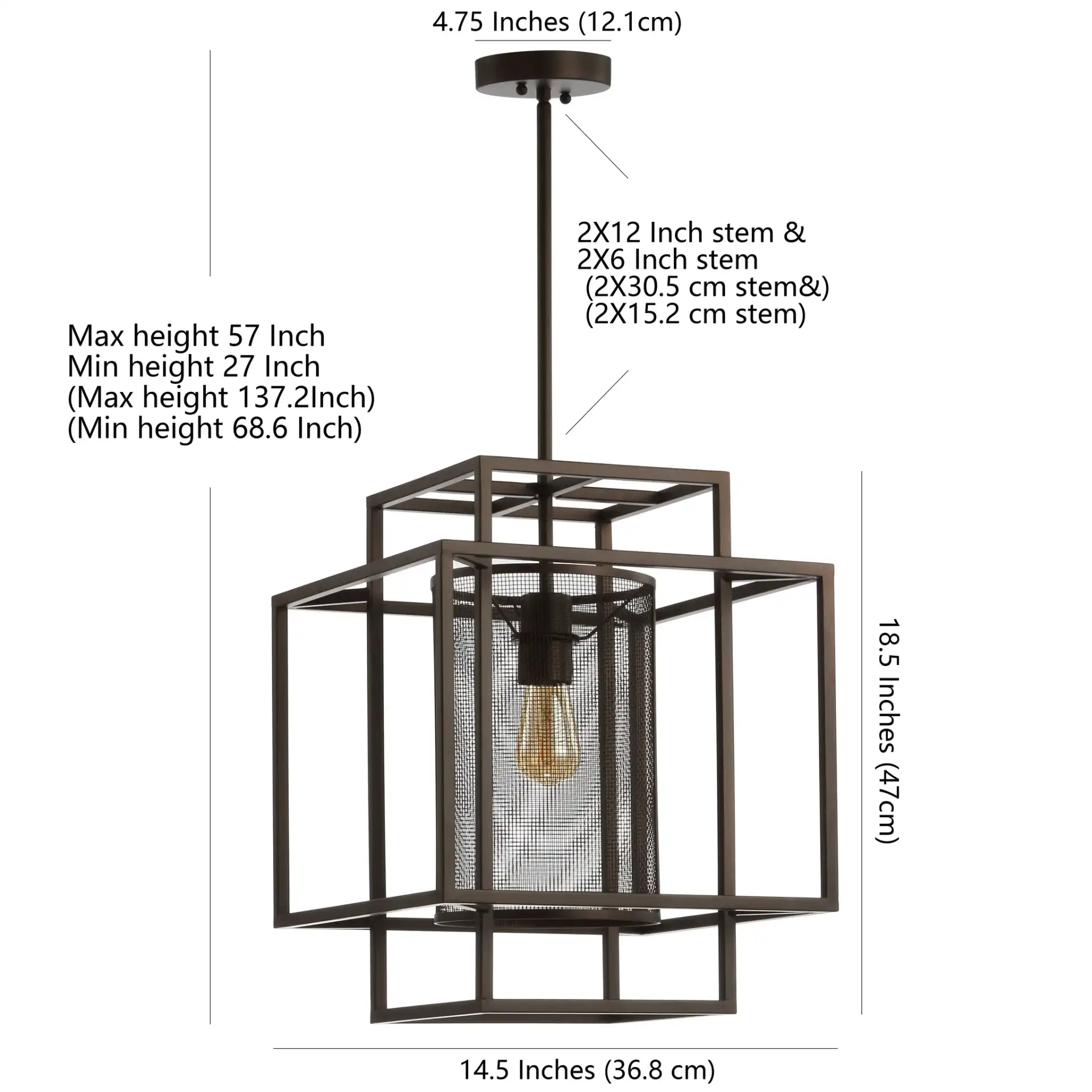 Case Pendant in Dark Gray, detail view