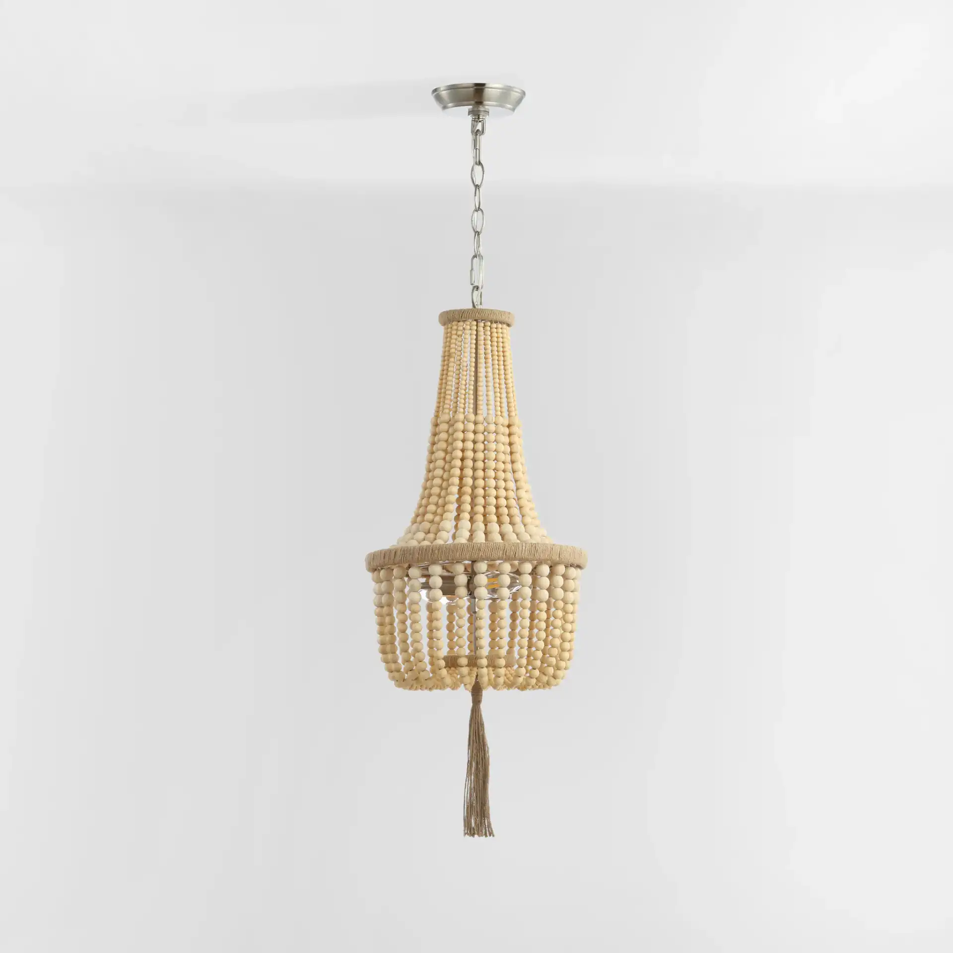Wynne Two-Light Pendant in Brown, detail view