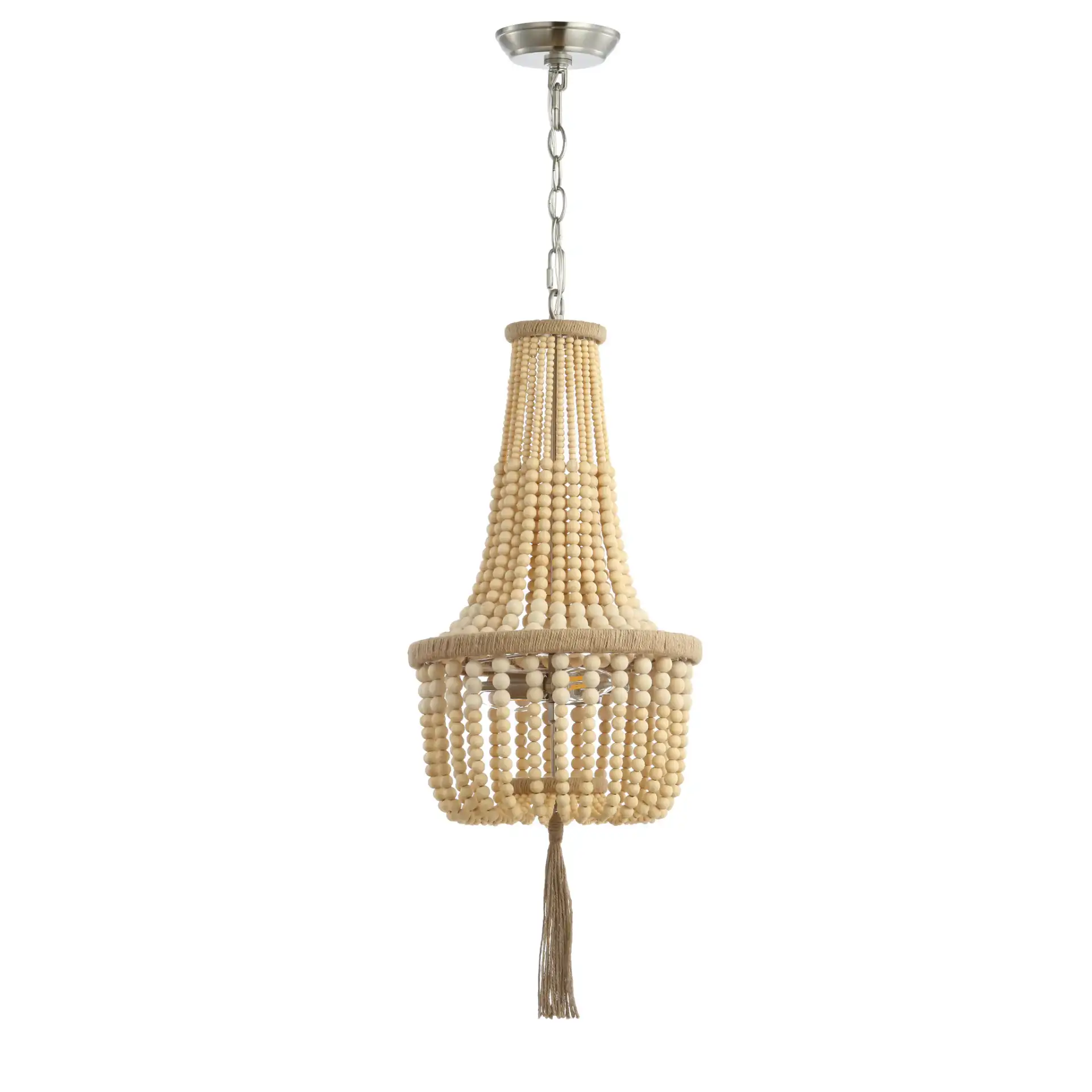 Wynne Two-Light Pendant in Brown, detail view
