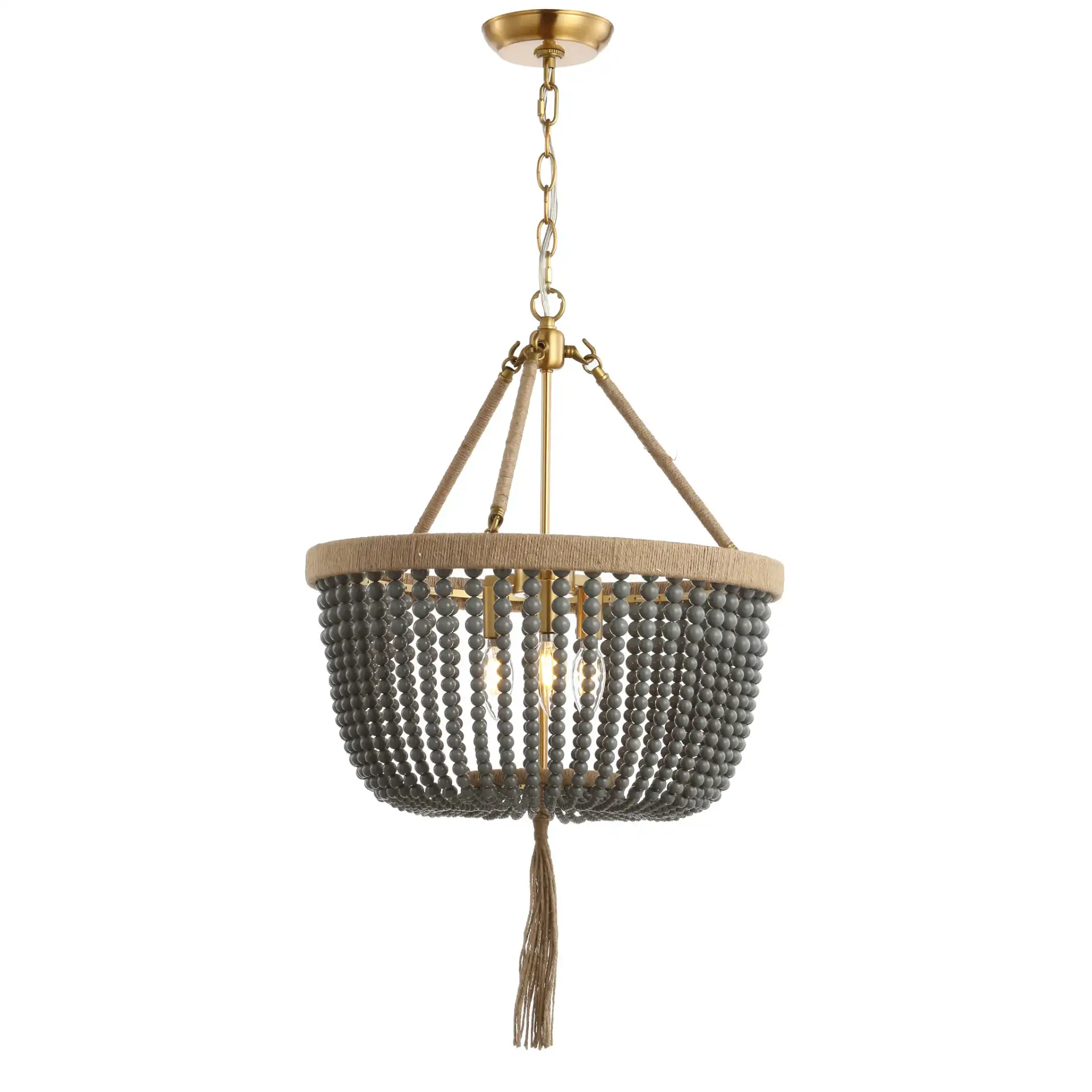 Adra Three-Light Pendant in Gray
