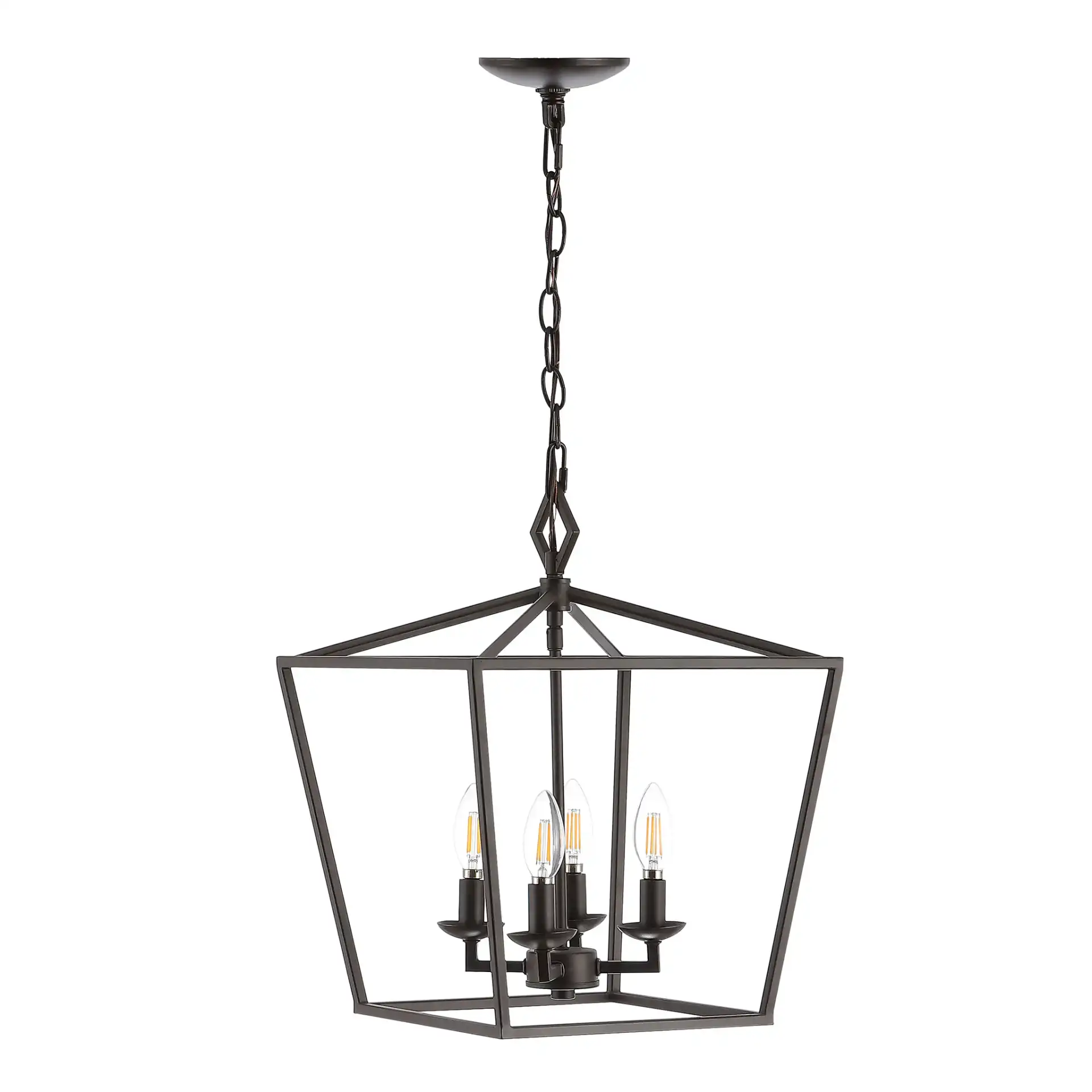 Rosalen Four-Light Pendant in Oil Rub Bronze, detail view