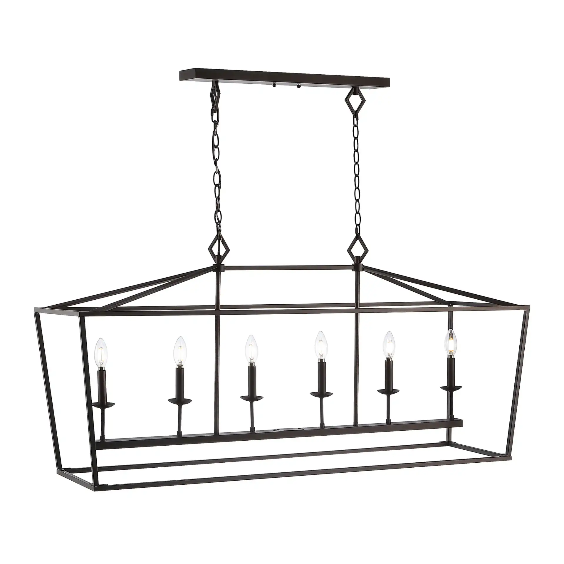 Prener Six-Light Pendant in Oil Rubbed Bronze (Black)