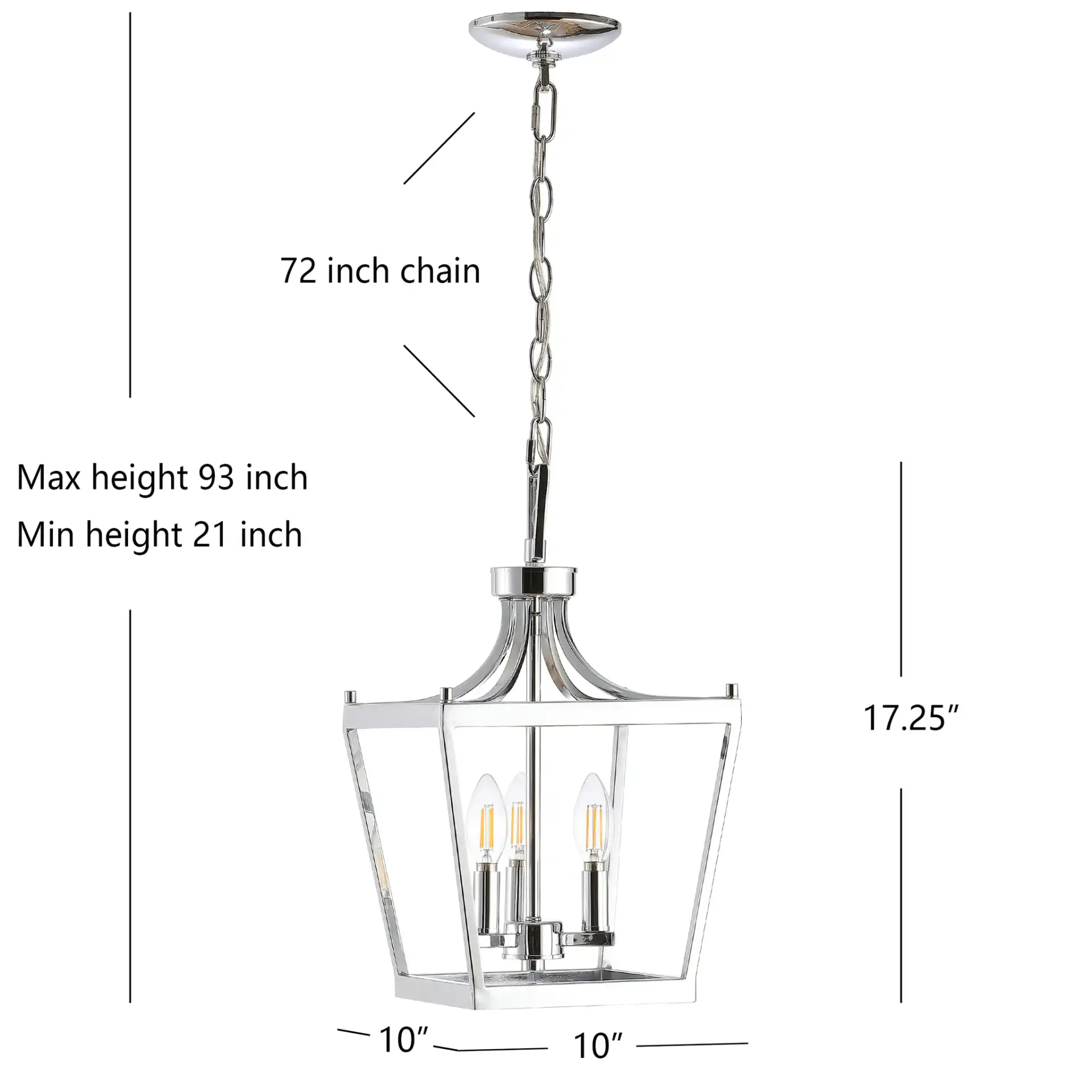 Larton Three-Light Pendant in Oil Rub Bronze, detail view