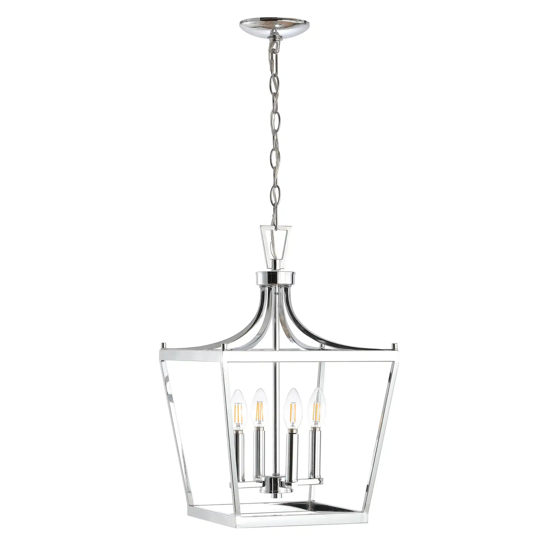 Nichi Four-Light Pendant in Chrome, detail view