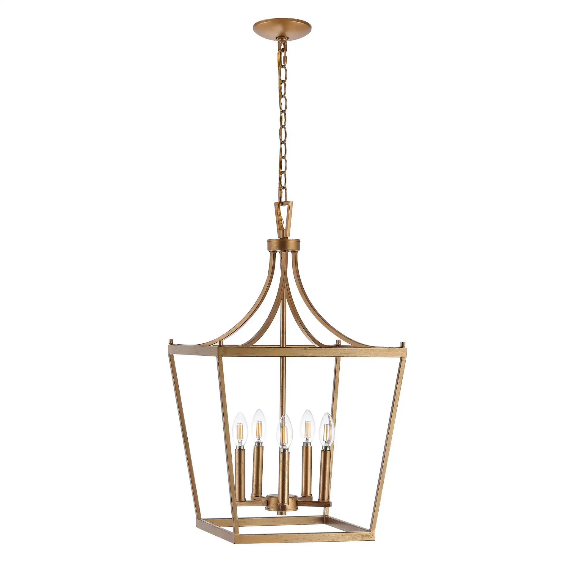 Kenris Five-Light Pendant in Chrome, detail view