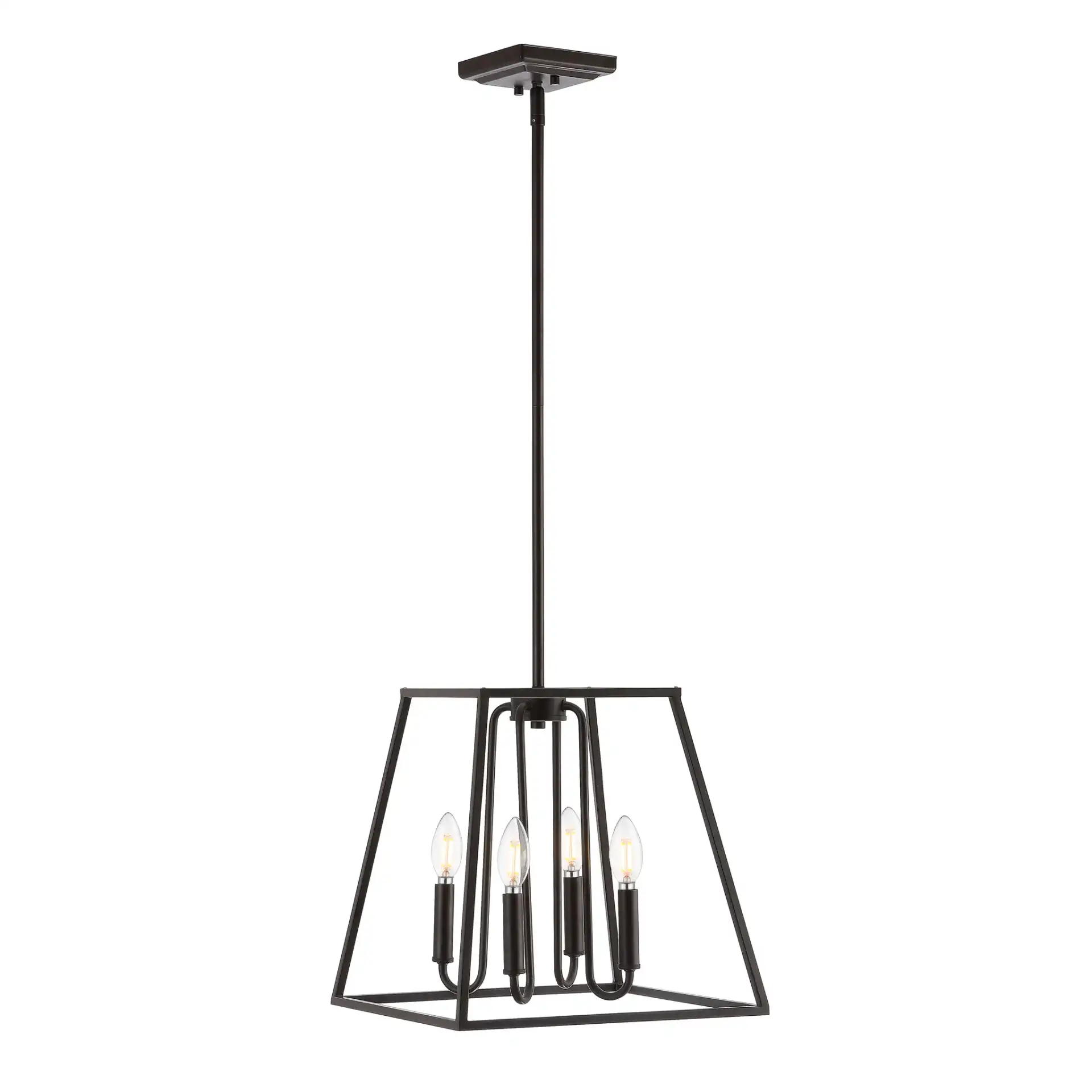 Porten Four-Light Pendant in Oil Rubbed Bronze (Black), detail view