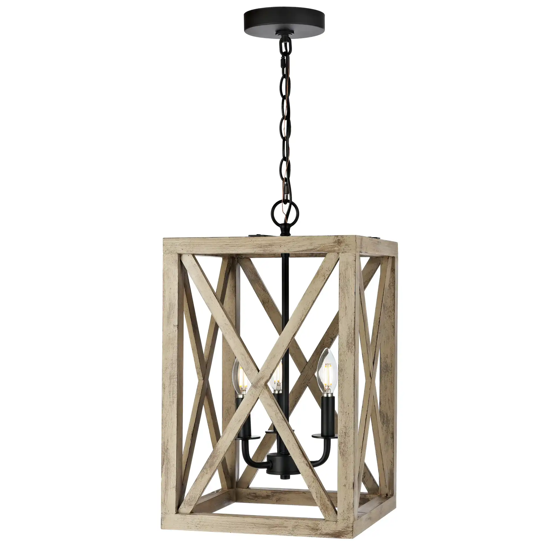 Rabea Three-Light Pendant in Black